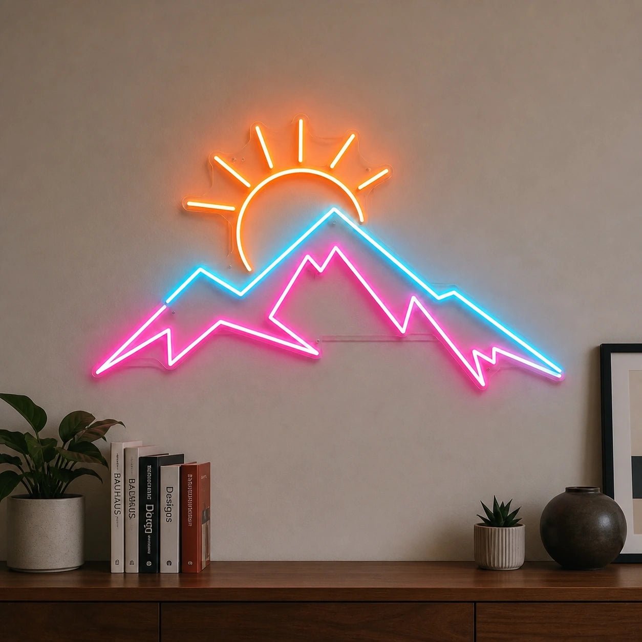 Mountain Sunrise Vintage LED Neon Sign - Shineneon