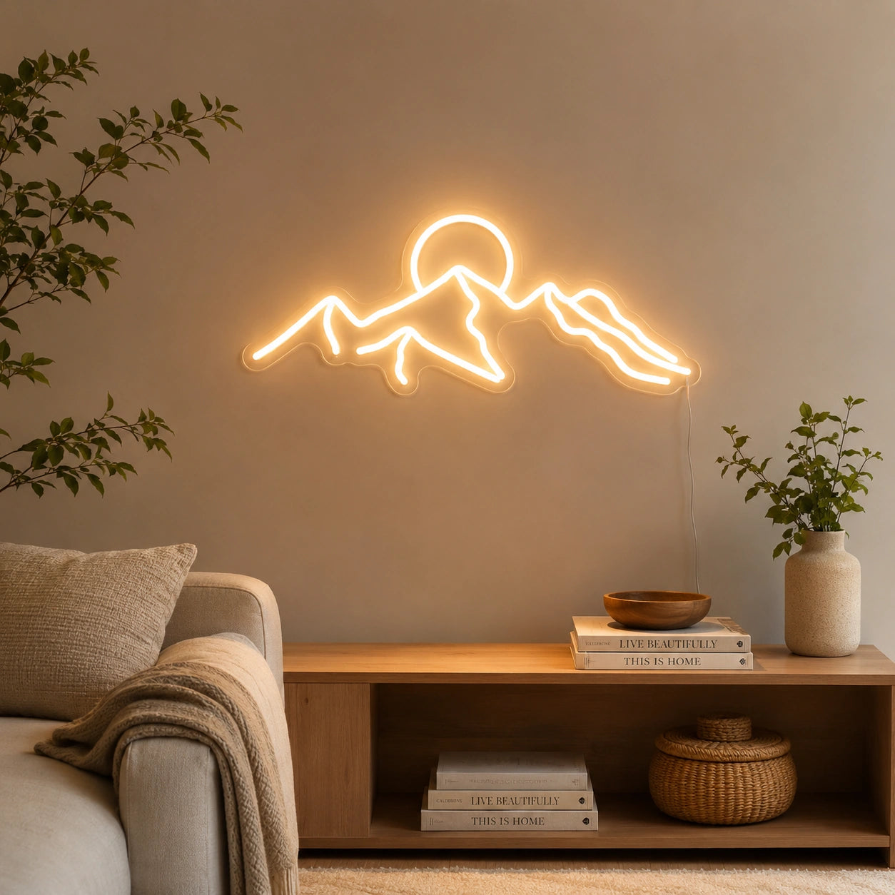 Mountain Sunrise Wall Neon Sign LED Neon Sign high-converting product image