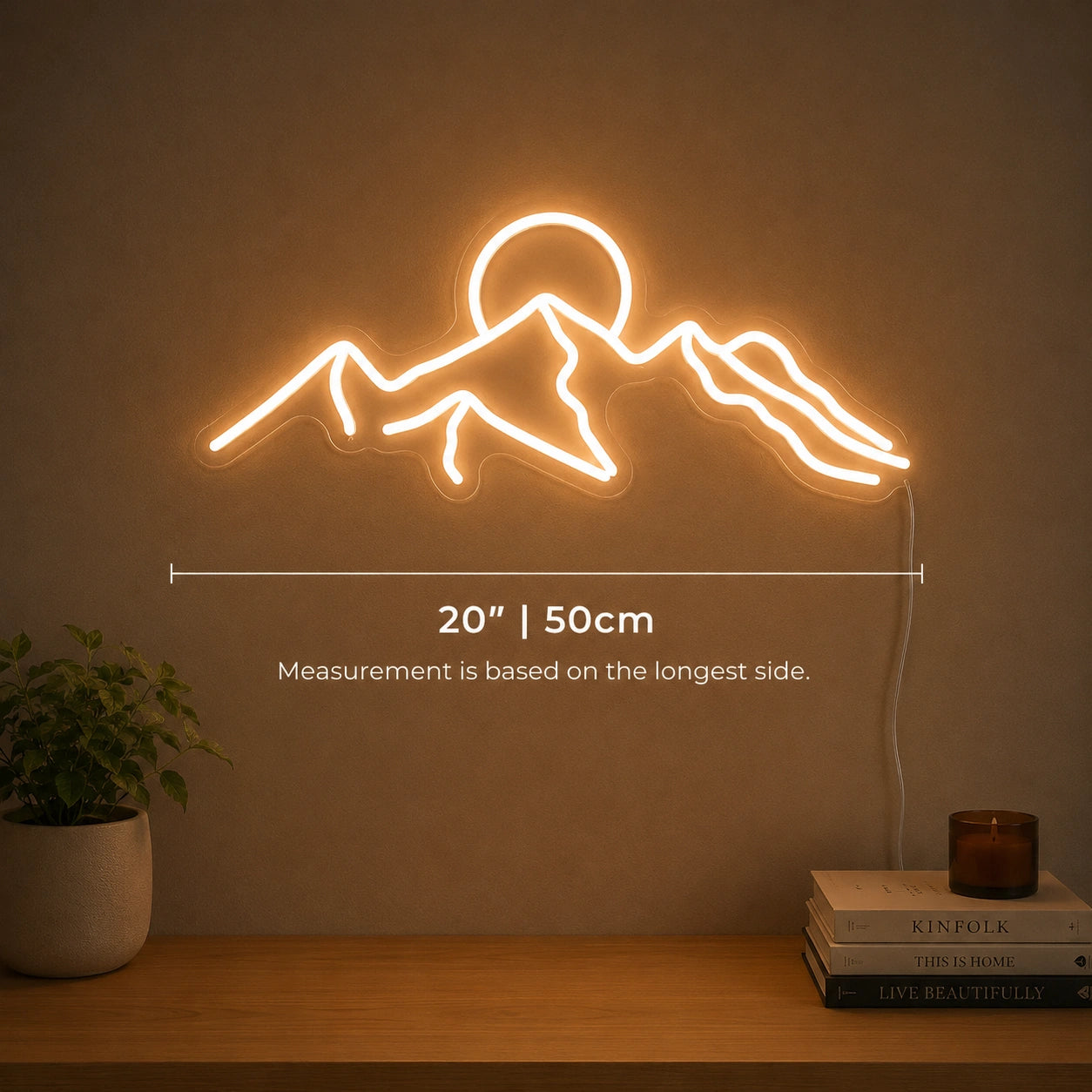 Mountain Sunrise Wall Neon Sign LED Neon Sign size image