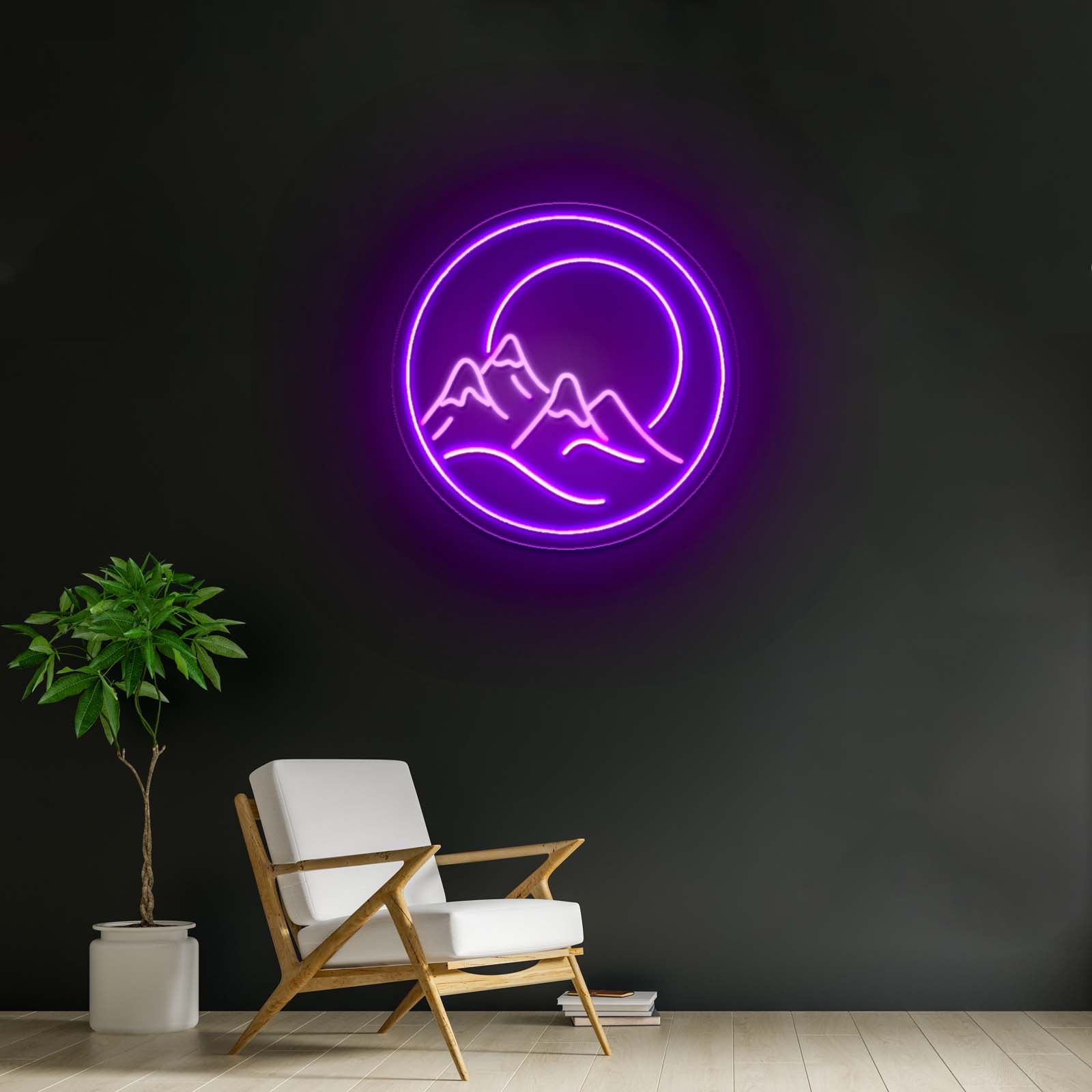 Mountain Sunset Led Signs For Bedroom