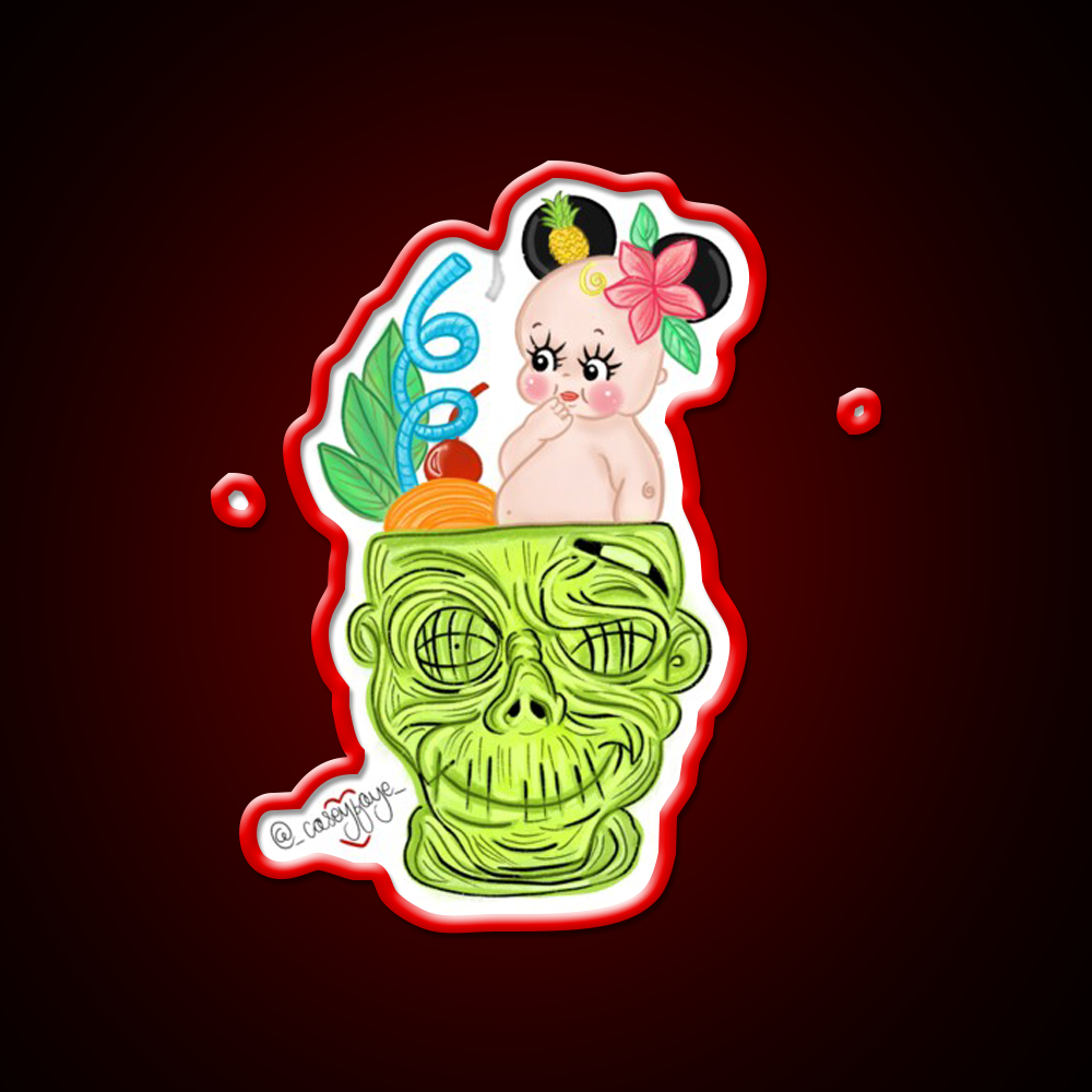 Mouse Ear In Zombie Cocktail Bar Decor Led Neon Sign Rgb Color - LED neon sign view 10