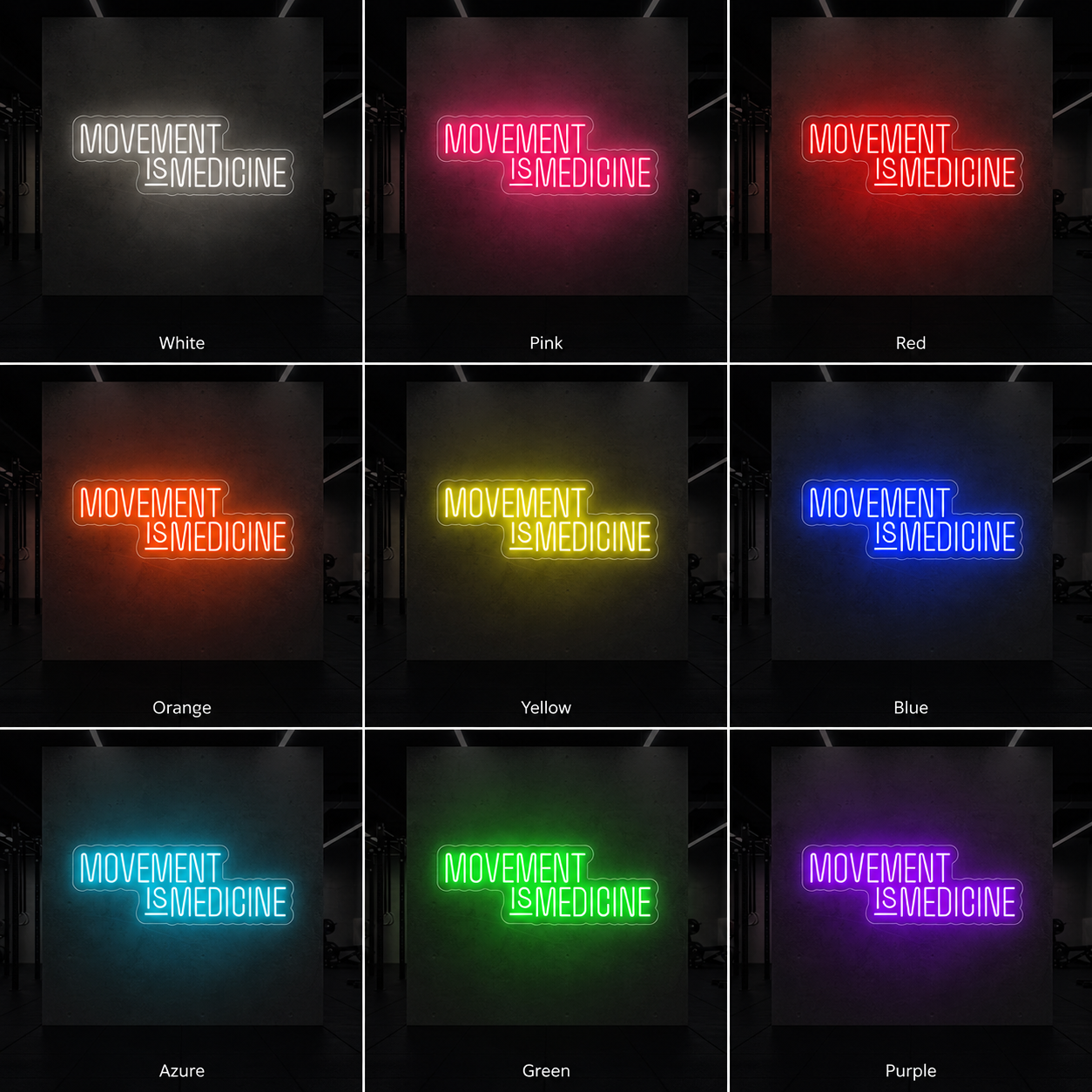 Movement Is Medicine Room Decor LED Neon Sign - 03 Real Lifestyle Scene