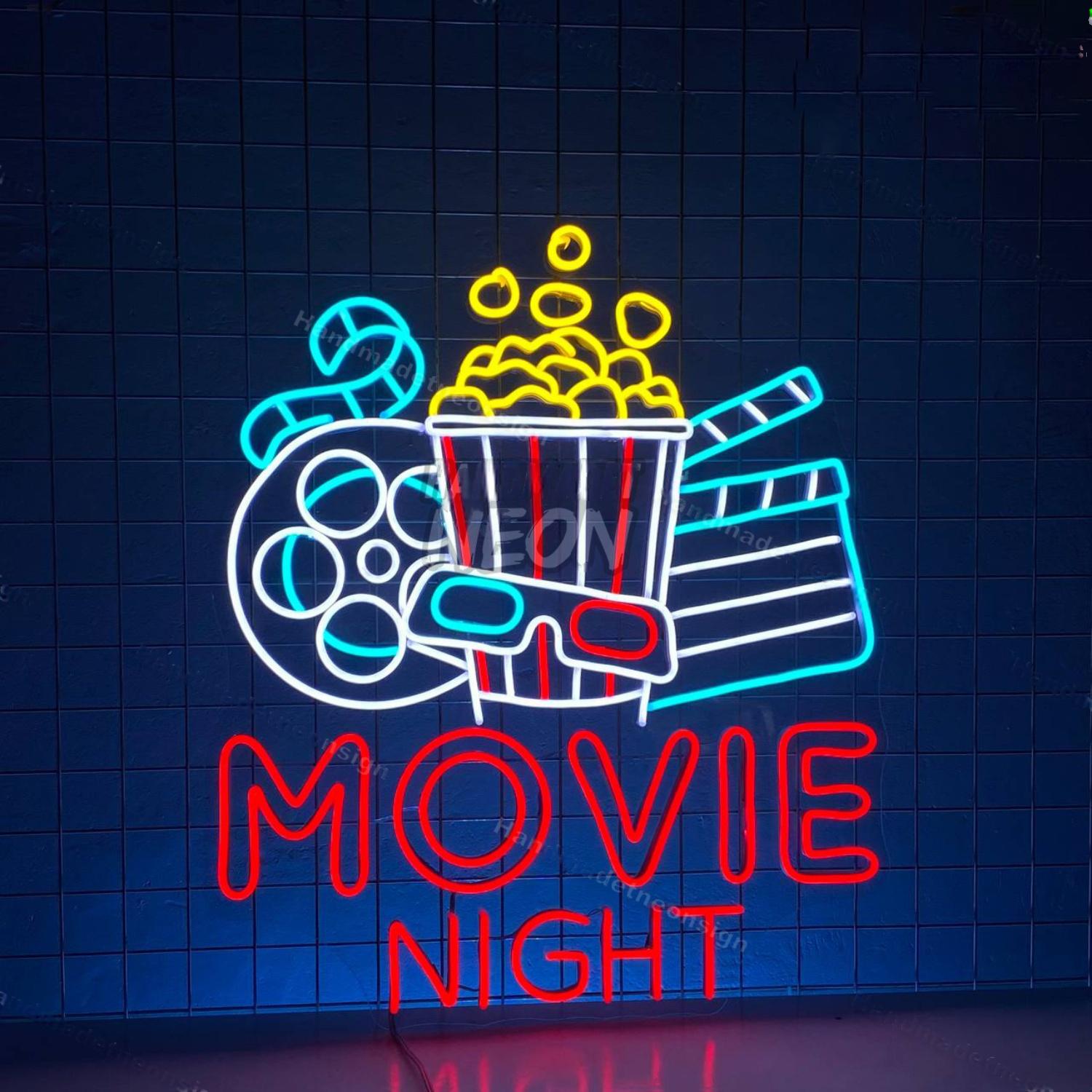 Movie Night Led Neon Sign Cinema Neon Led Light | Shineneon
