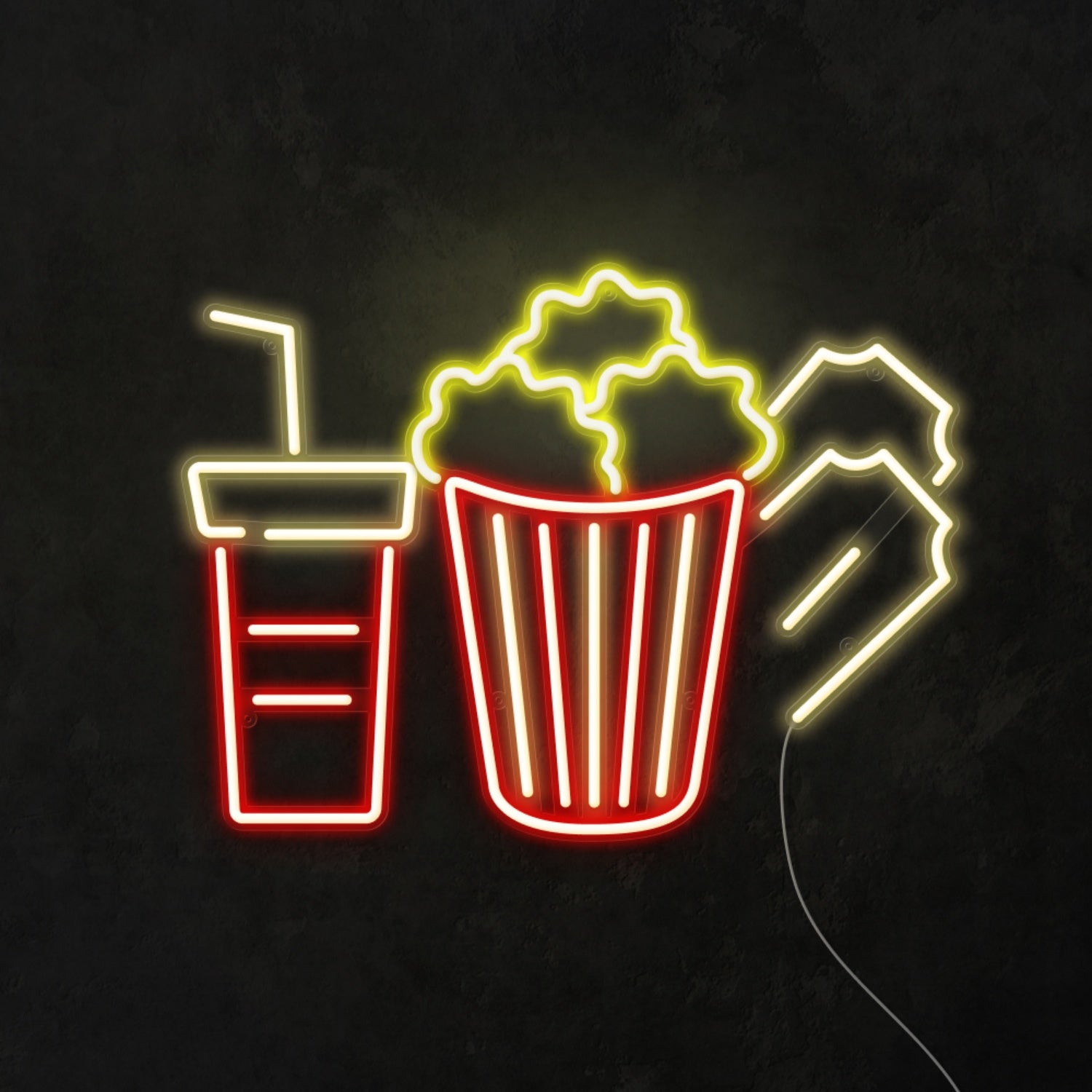 Movie Night Popcorn Led Neon Sign Wall Art | Shineneon