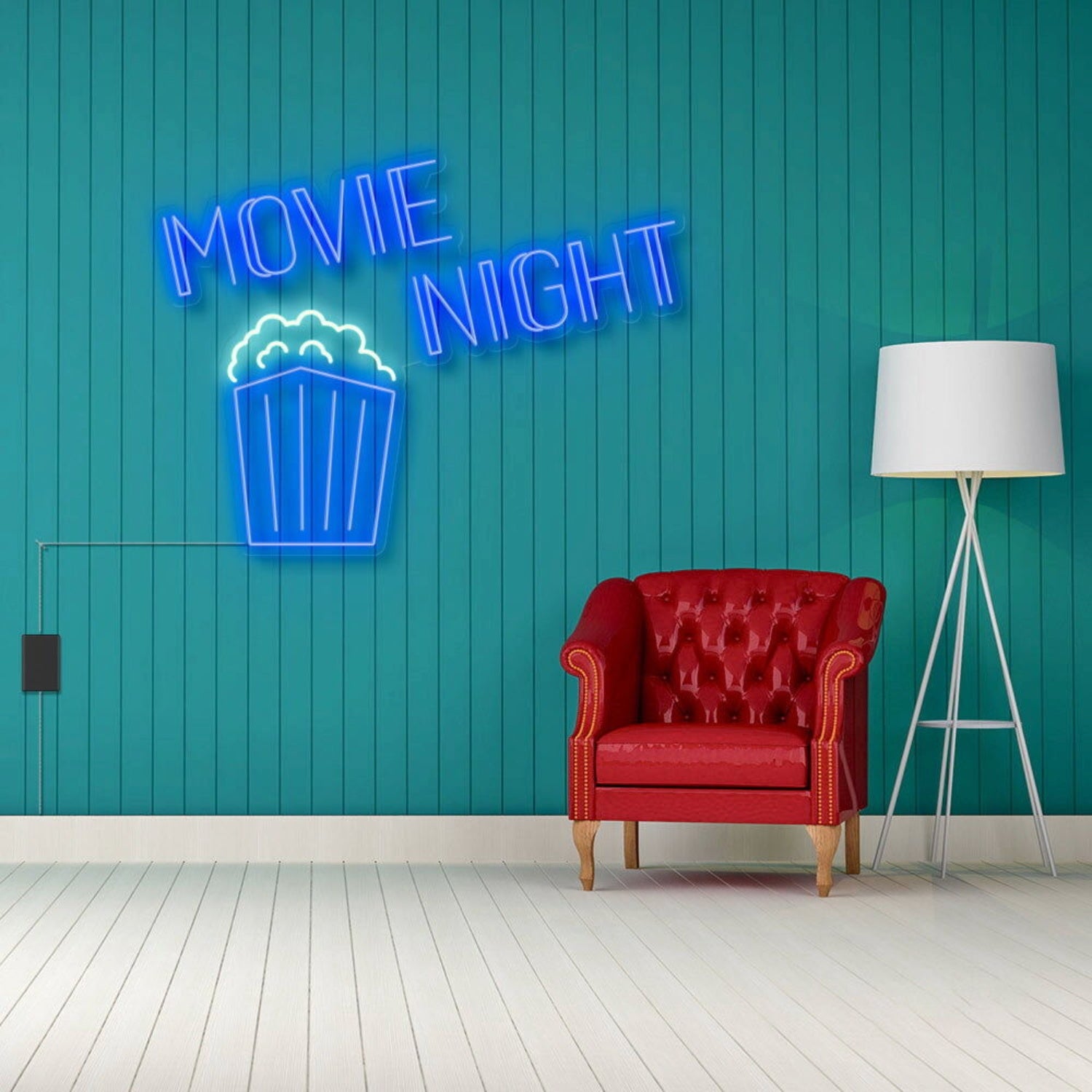 Movie Night With Popcorn Led Neon Sign | Shineneon