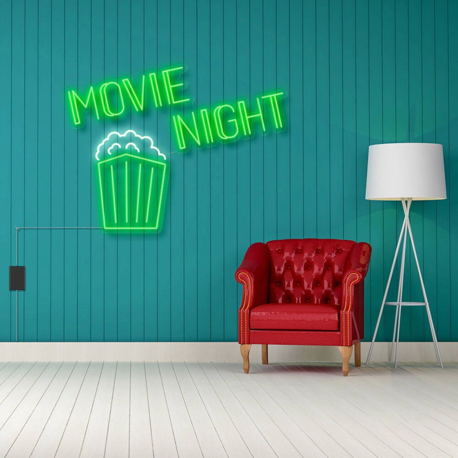 Movie Night With Popcorn Led Neon Sign | Shineneon
