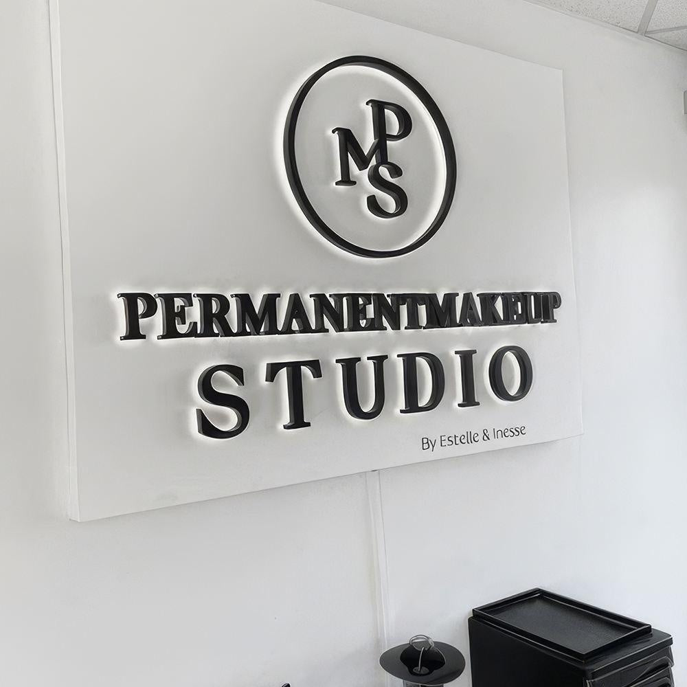 Mps Permanentmakeup Studio 3D Backlit Letters Business Metal Led Sign - Shineneon