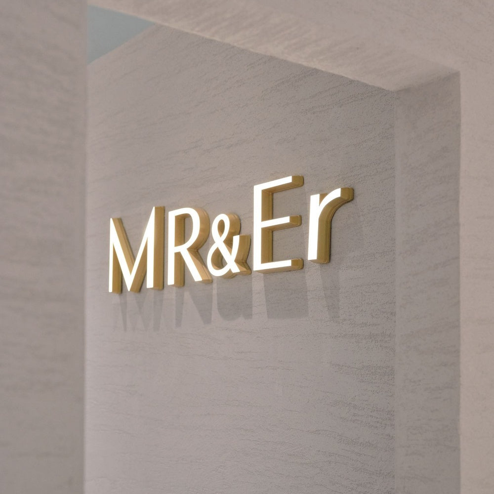 Mr And Er 3D Frontlit Channel Letters Led Light Sign