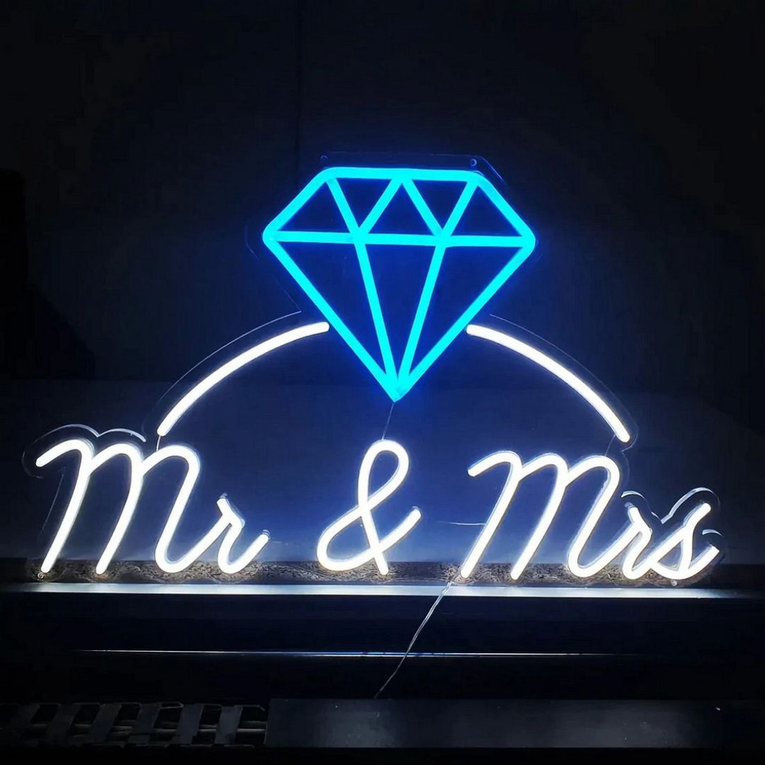 Mr And Mrs Diamond Wedding Led Sign Business Neon Sign