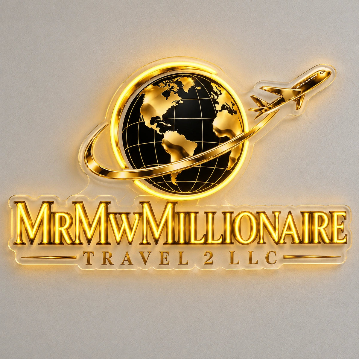 Mrmwmillionaire Travel Custom LED Neon Sign | 6d5d42b01f178909119fbe963557953d36e5aabf7954c9af3485c86056bd8087 | effect