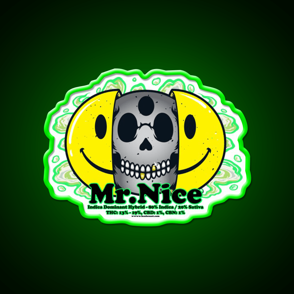 Mrnice Strain Art Hemp Inspired Green Leaf Led Neon Sign Rgb Color - Shineneon