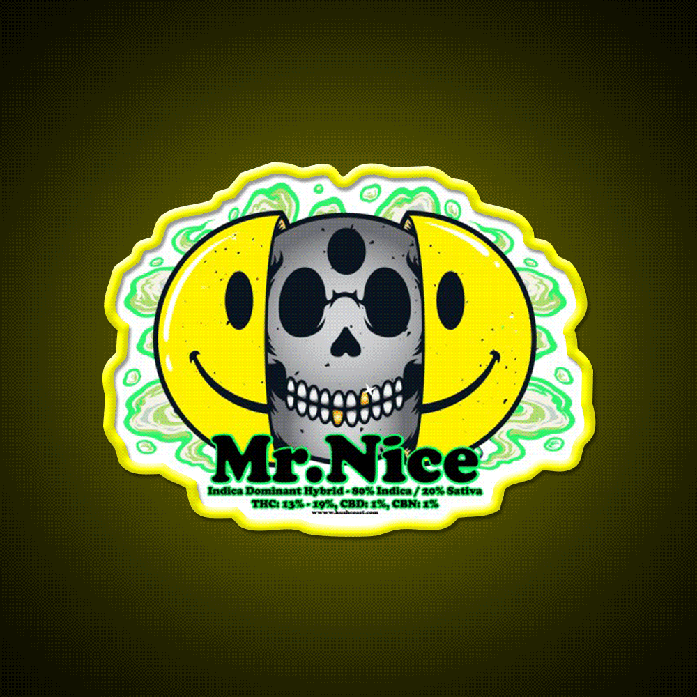Mrnice Strain Art Hemp Inspired Green Leaf Led Neon Sign Rgb Color - Custom LED neon sign front view