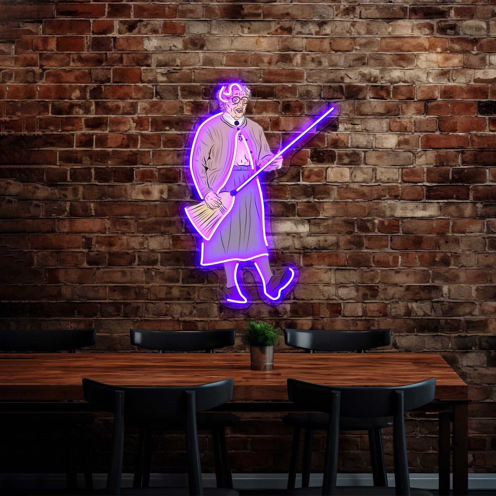 Mrs Doubtfire Rocking Out Artwork Neon Sign Led | Shineneon