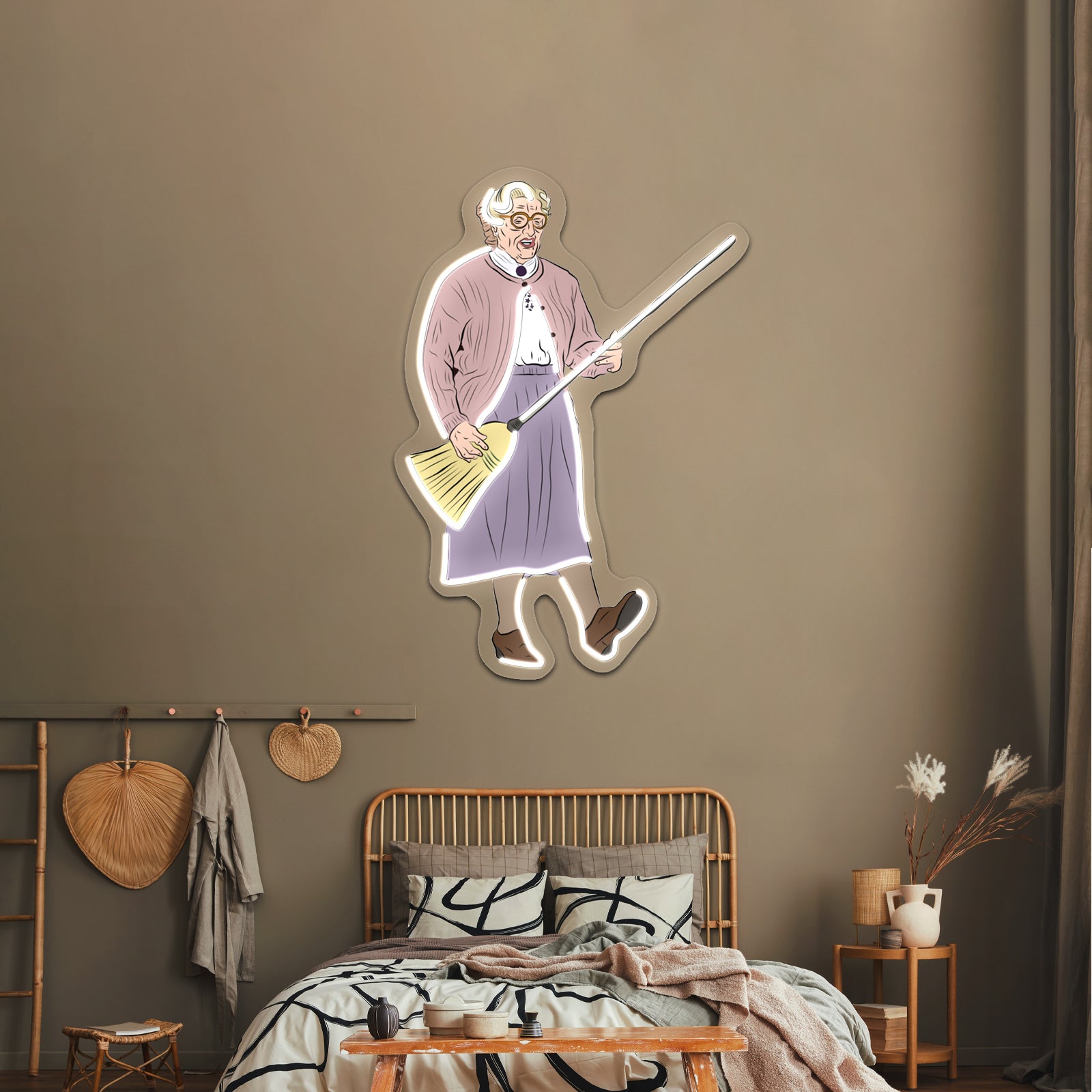 Mrs Doubtfire Rocking Out Artwork Neon Sign Led | Shineneon