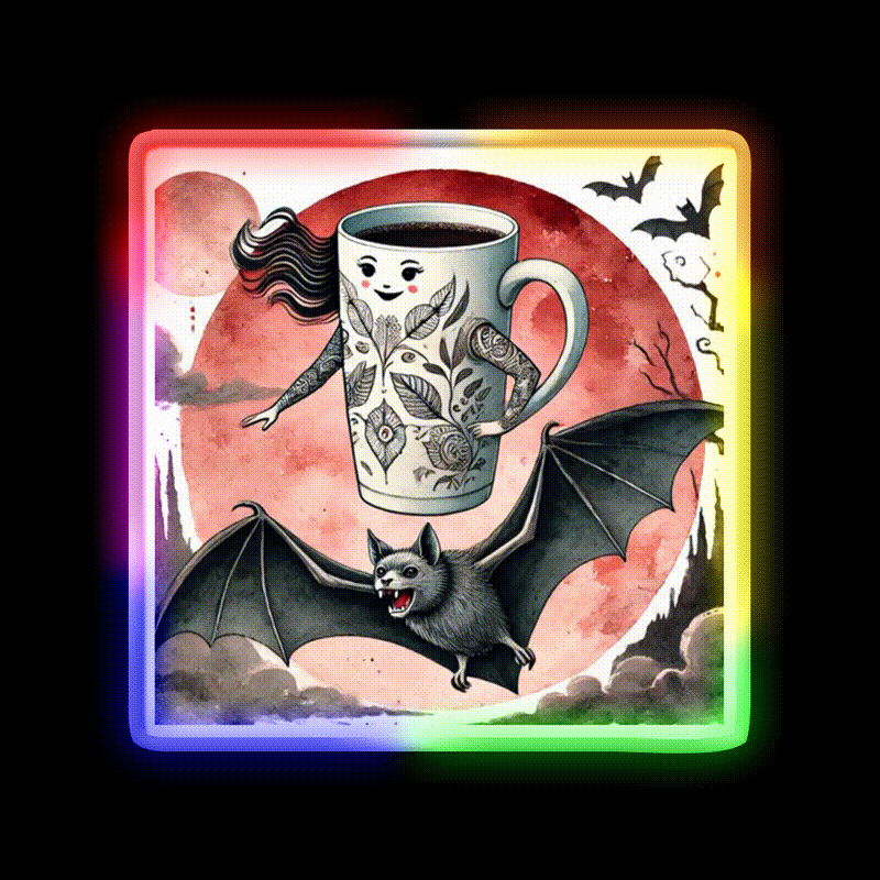 Ms Coffee Nocturnal Cafe Led Neon Sign Espresso Bar Art Rgb Color