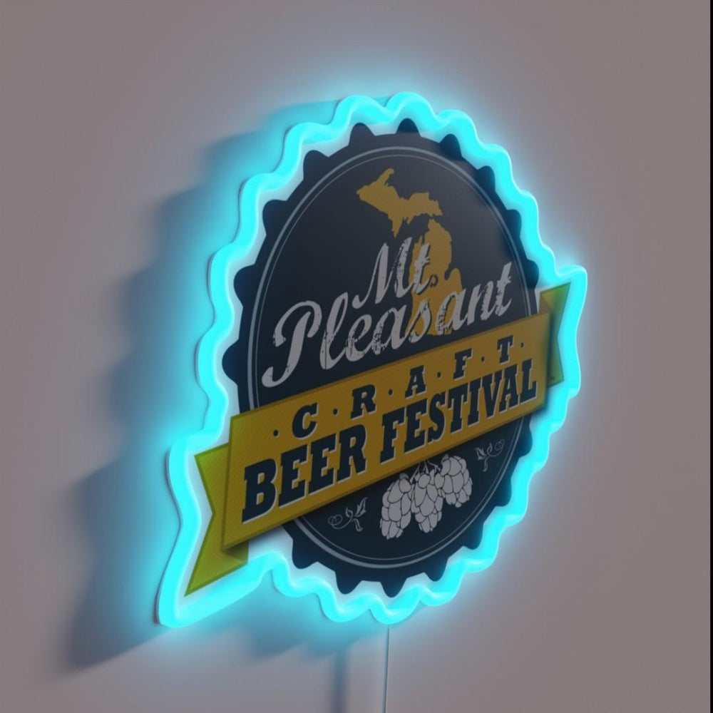 Mt Pleasant Beer Festival Rgb Led Neon Sign - LED neon sign close-up detail