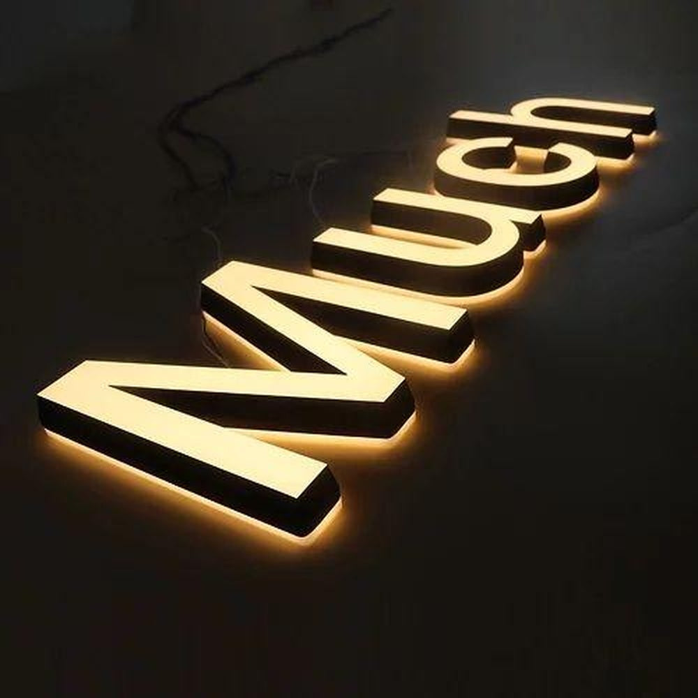 Much 3D Backlit Letters Business Metal Led Sign