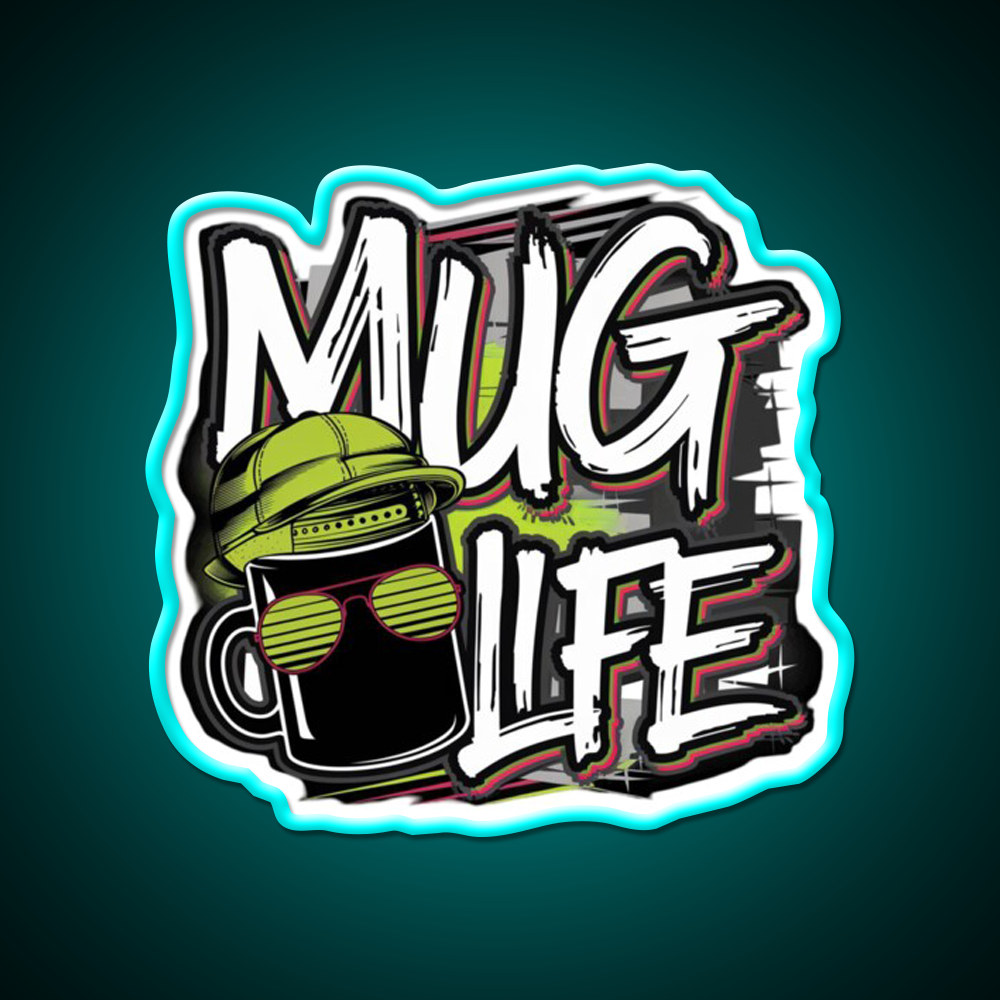 Mug Life Vibes Cafe Led Neon Sign Espresso Bar Art Rgb Color