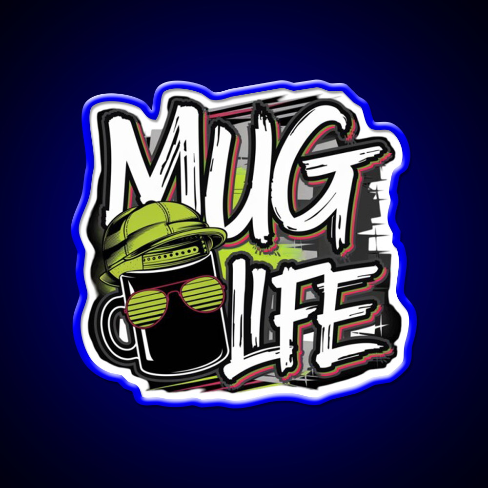 Mug Life Vibes Cafe Led Neon Sign Espresso Bar Art Rgb Color