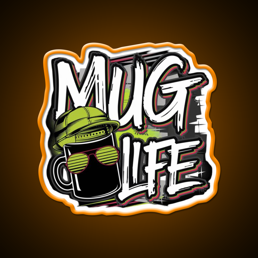 Mug Life Vibes Cafe Led Neon Sign Espresso Bar Art Rgb Color