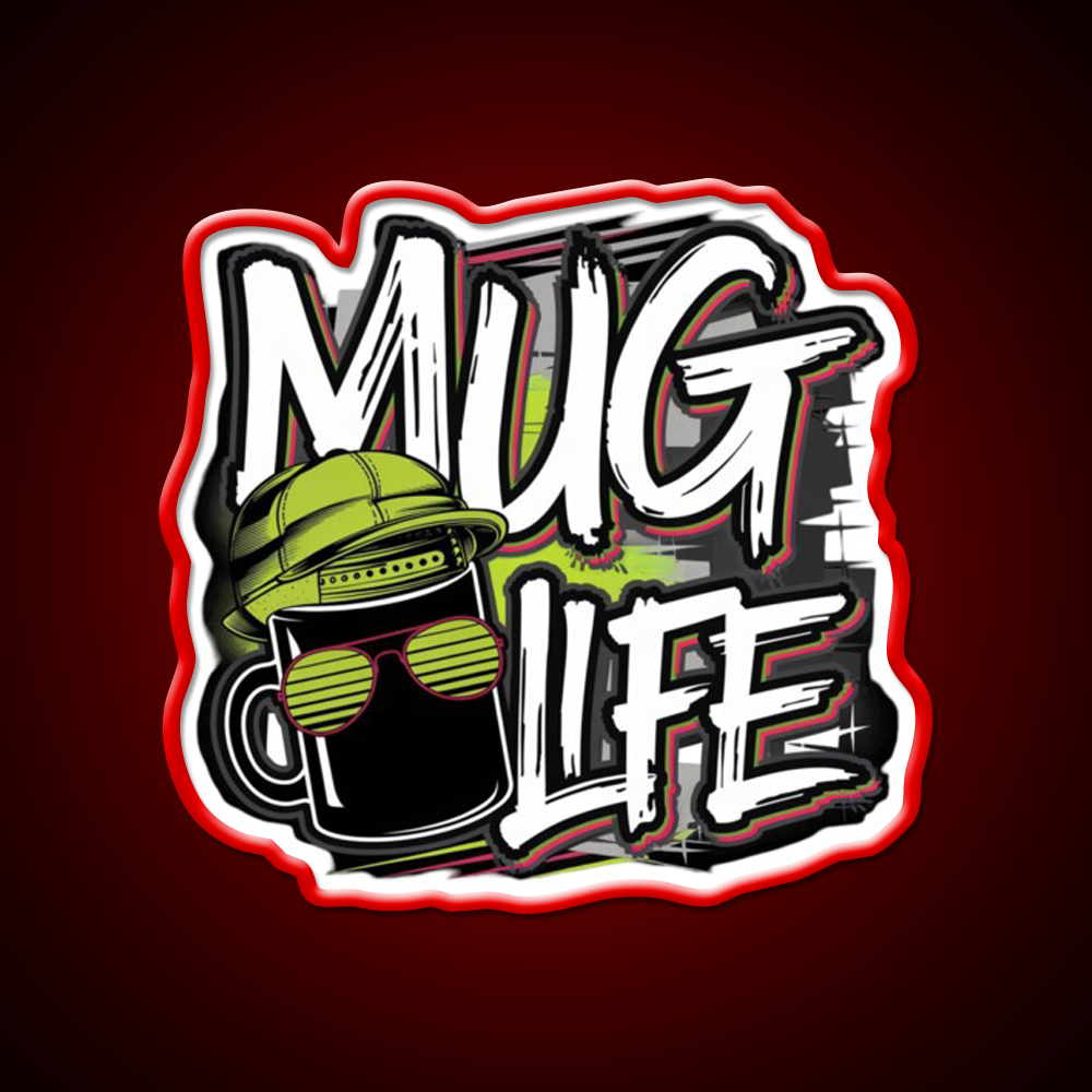 Mug Life Vibes Cafe Led Neon Sign Espresso Bar Art Rgb Color