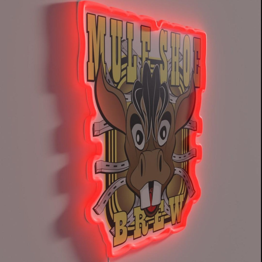 Mule Shoe Brew Rgb Led Neon Sign