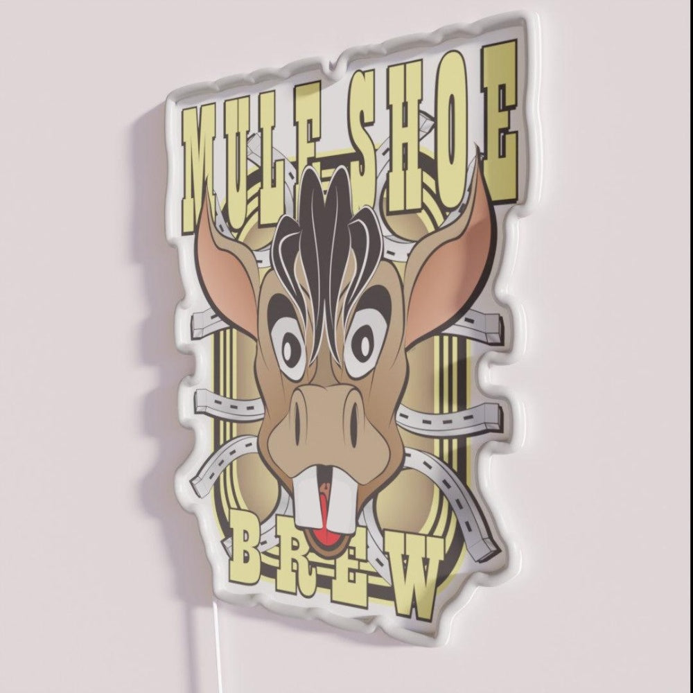 Mule Shoe Brew Rgb Led Neon Sign