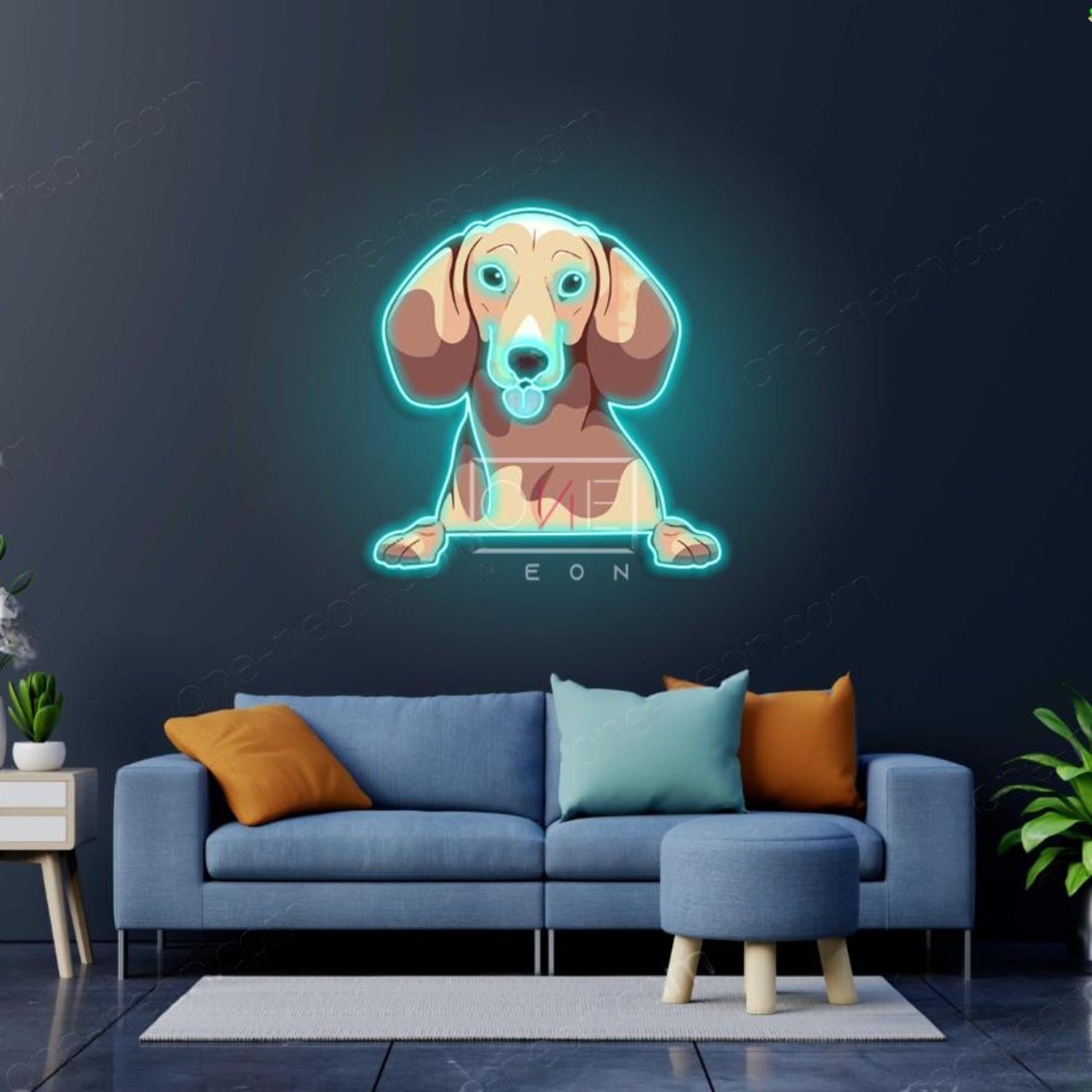 Multi-Color Dachshund Dog Art Led Neon Sign For Home Wall Decor | Shineneon