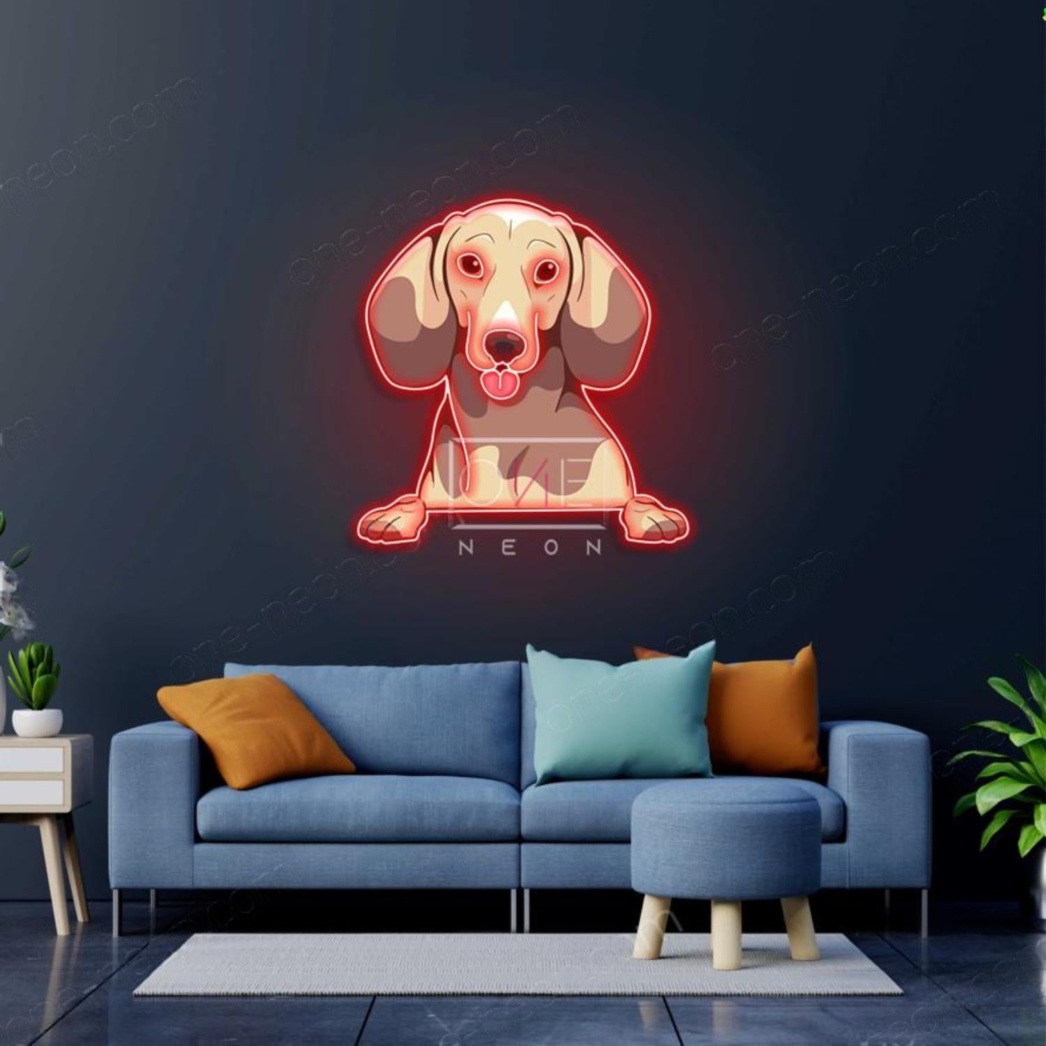 Multi-Color Dachshund Dog Art Led Neon Sign For Home Wall Decor | Shineneon