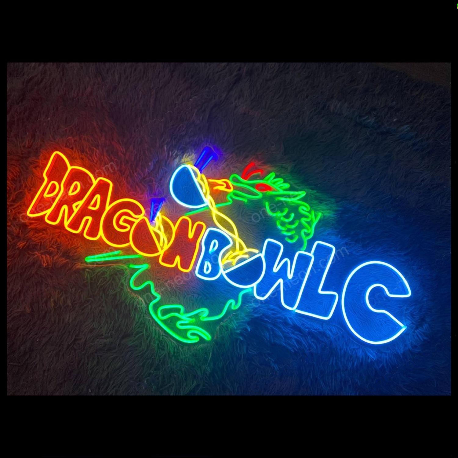 Multi-Color Dragon Bowlc Led Neon Sign For Themed Decor | Shineneon