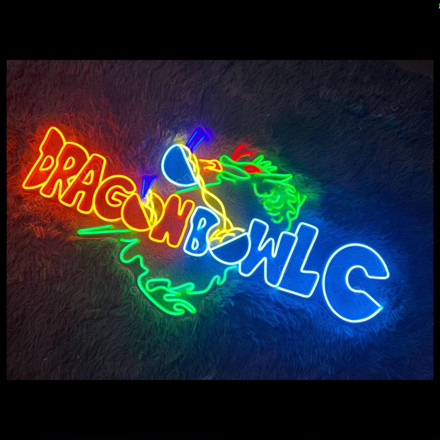 Multi-Color Dragon Bowlc Led Neon Sign For Themed Decor | Shineneon