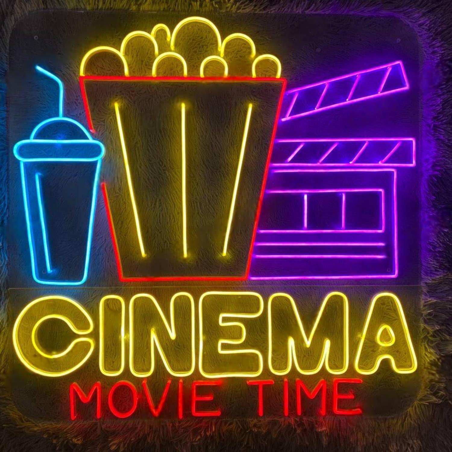 Multicolor Cinema Movie Time Led Neon Sign For Theater Decor | Shineneon