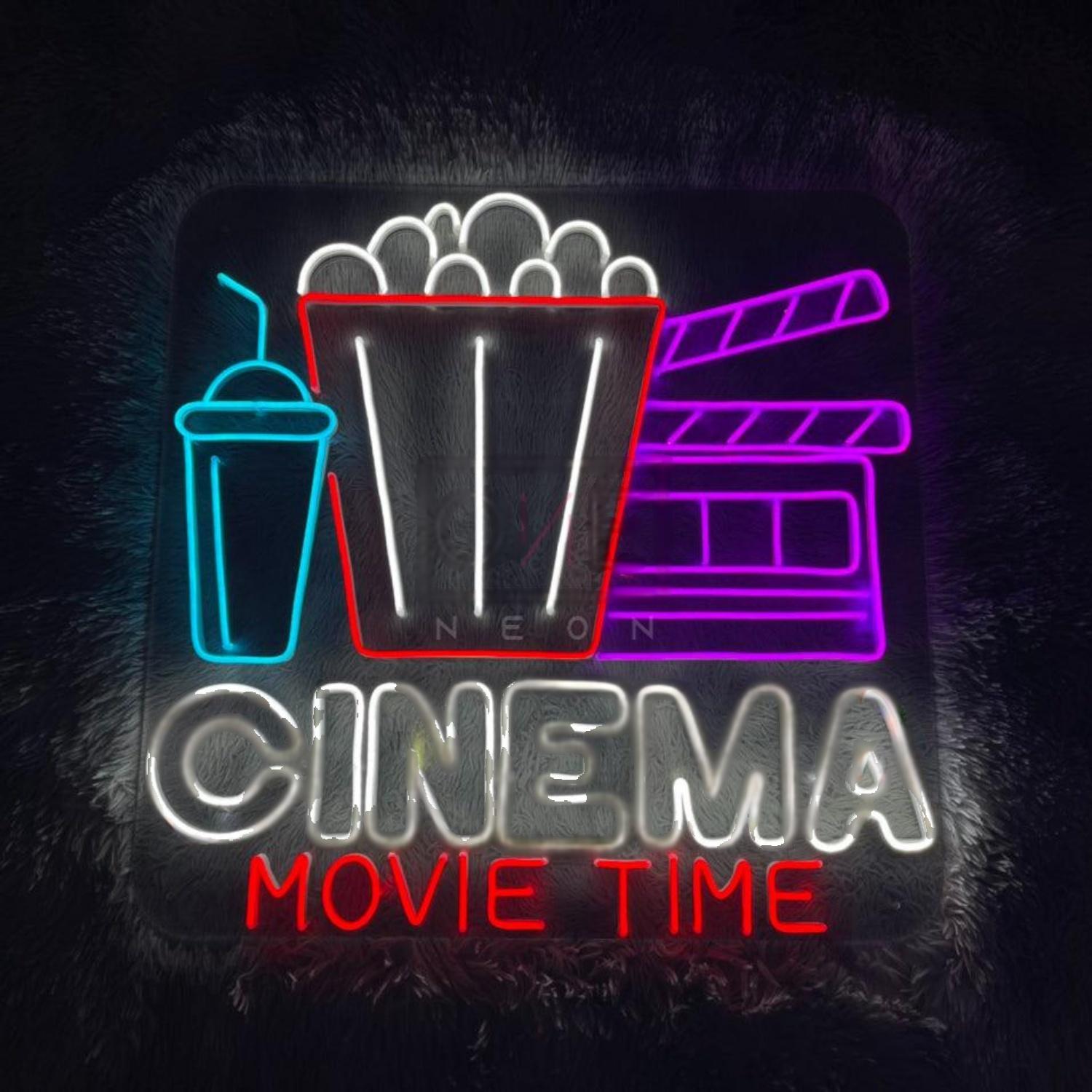 Multicolor Cinema Movie Time Led Neon Sign For Theater Decor | Shineneon