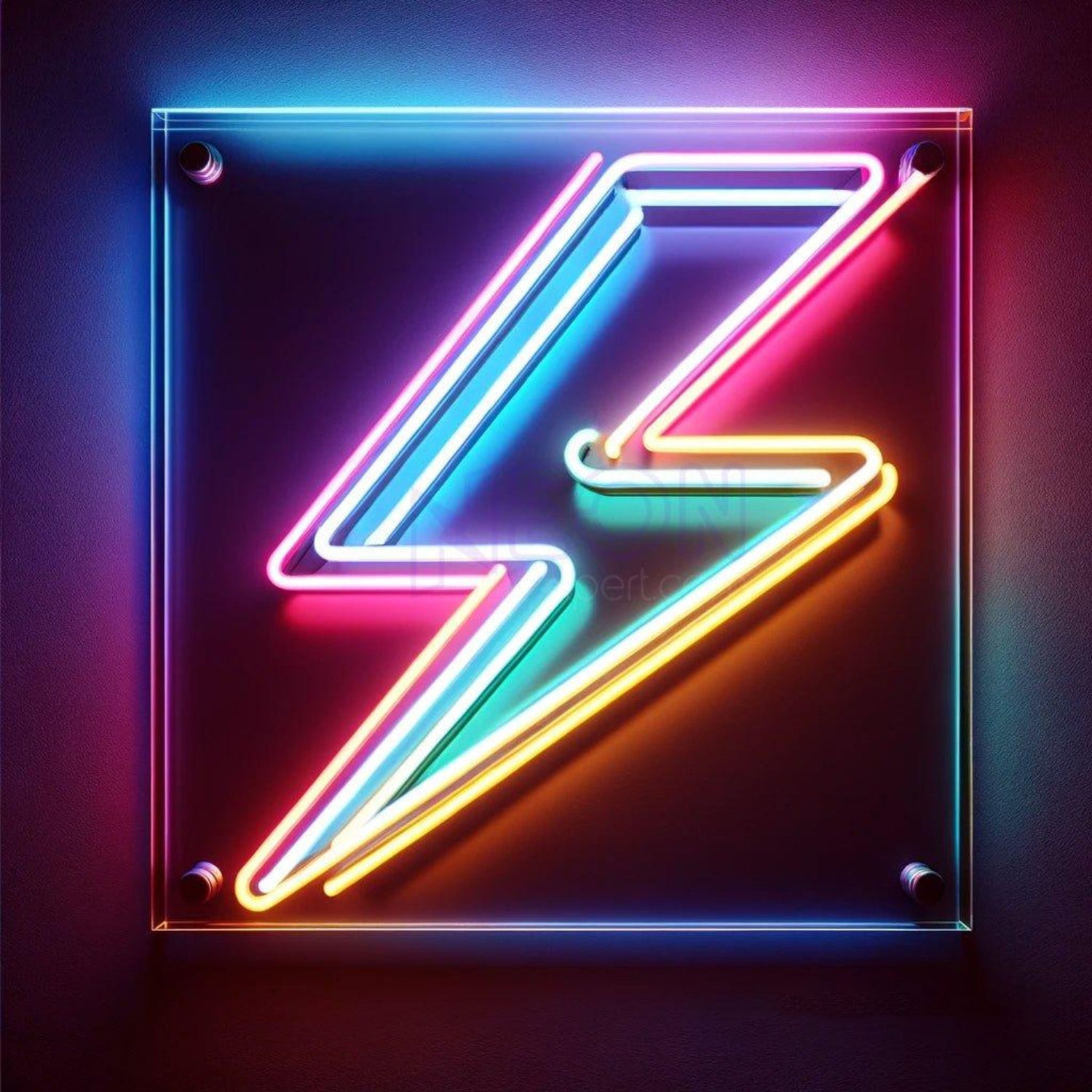 Multicolor Lightning Bolt Led Neon Sign For Modern Indoor Decor | Shineneon