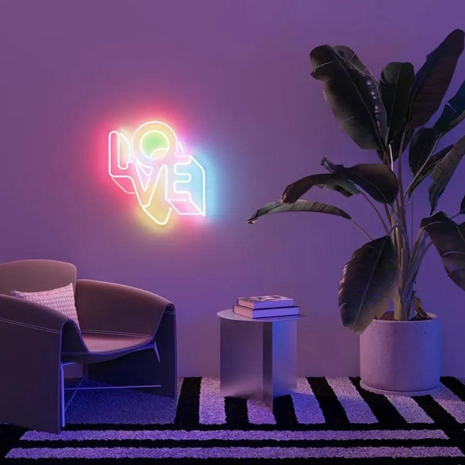 Multicolor LOVE LED Neon Sign for Home Decor Cafe Wall Art | Shineneon