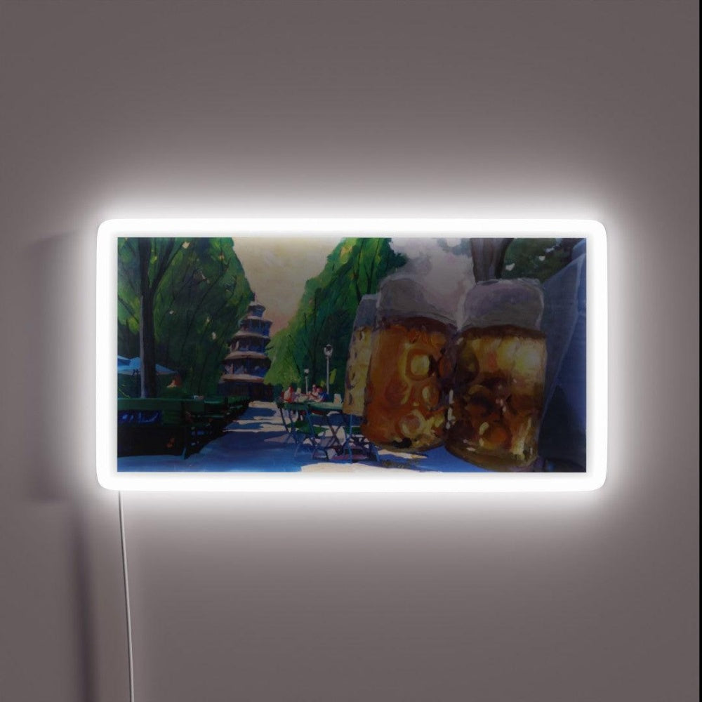 Munich Chinese Tower Beergarden In English Garden Rgb Led Neon Sign