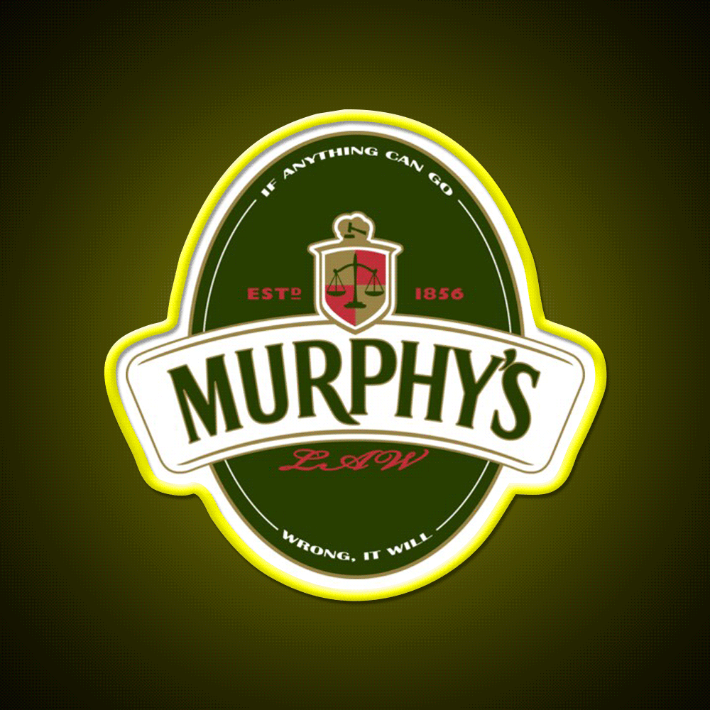 Murphys Law Beer Bar Decor Led Neon Sign Rgb Color - Custom LED neon sign front view