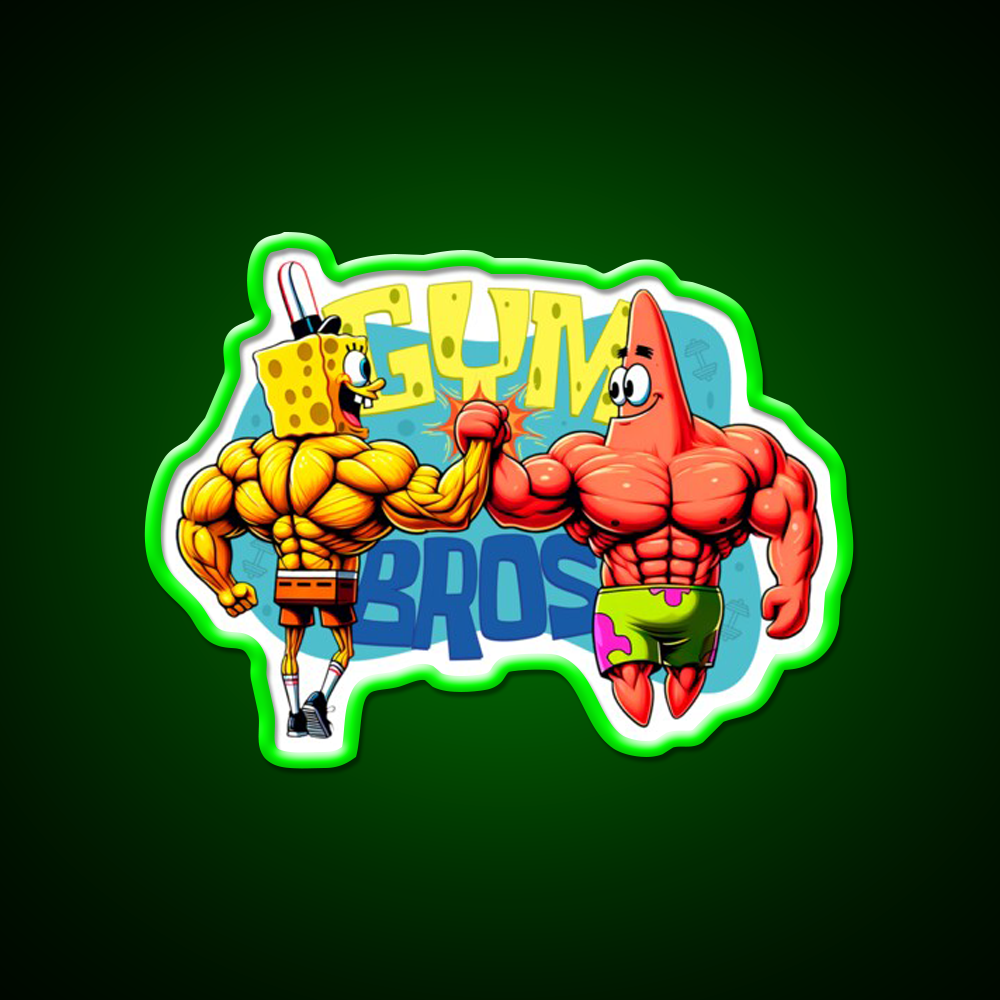 Muscle Beach Bros Gym Fitness Led Neon Sign Rgb Color