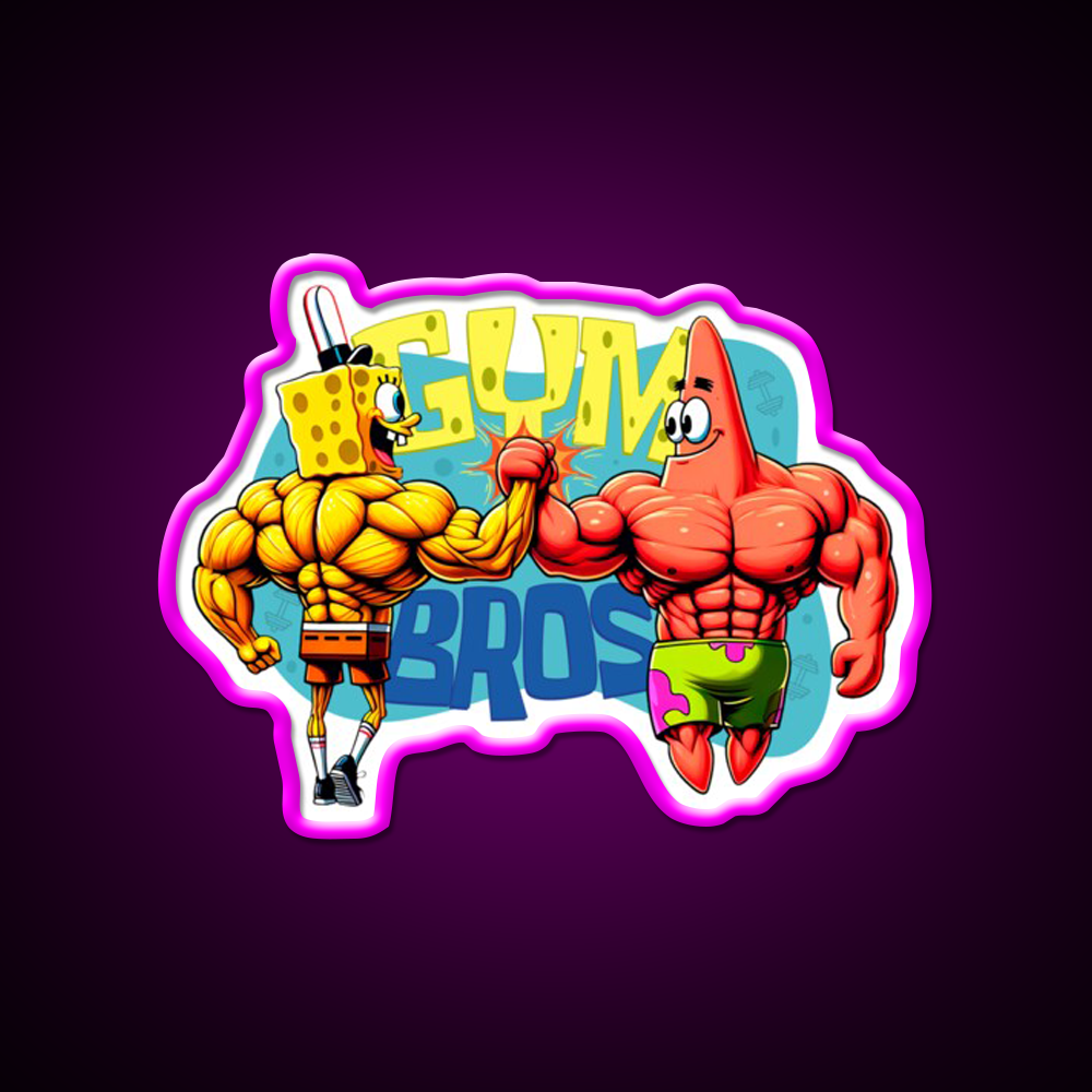 Muscle Beach Bros Gym Fitness Led Neon Sign Rgb Color