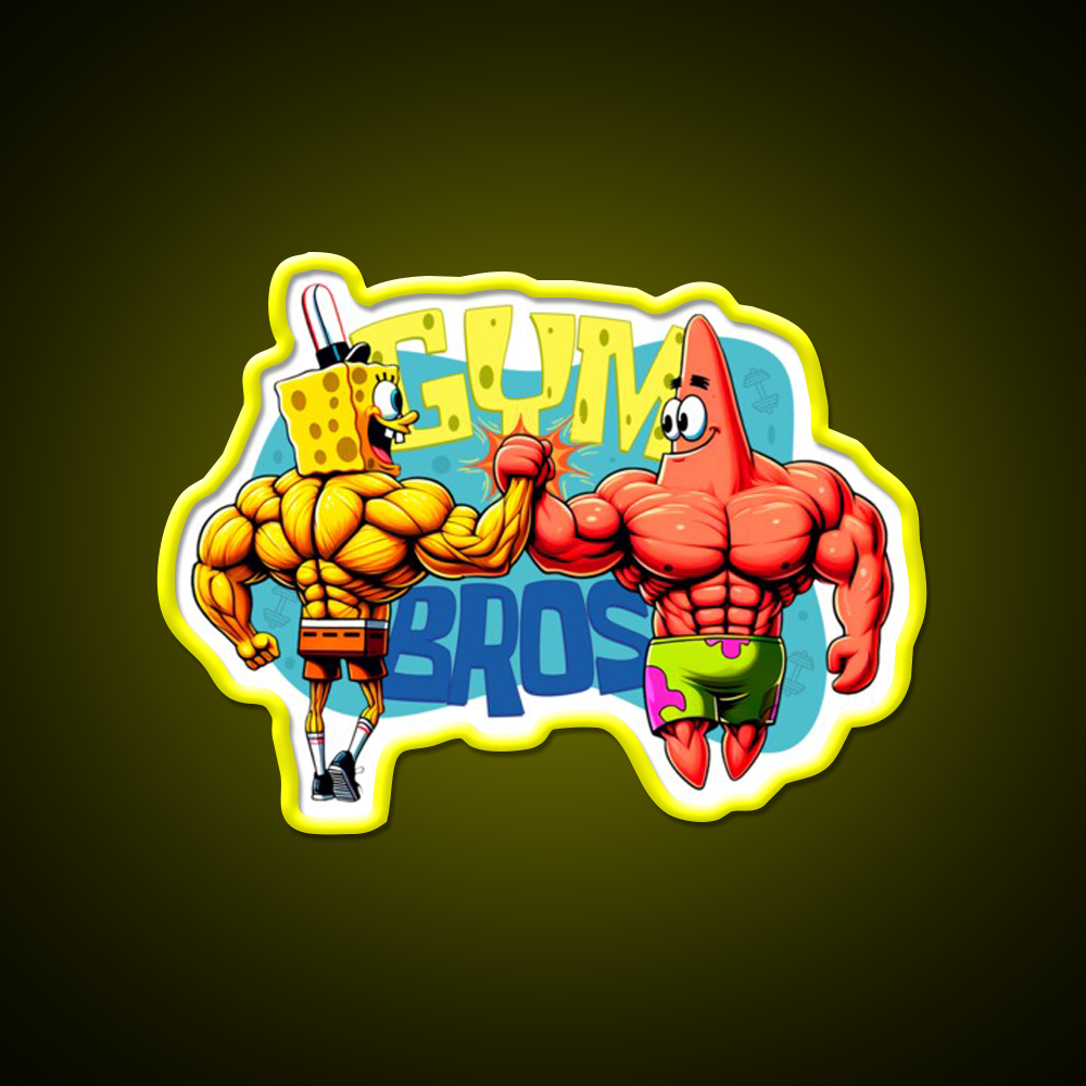 Muscle Beach Bros Gym Fitness Led Neon Sign Rgb Color