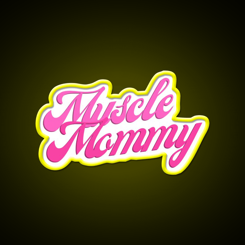 Muscle Mommy Gym Fitness Led Neon Sign Gym Room Sign Rgb Color - Custom LED neon sign front view
