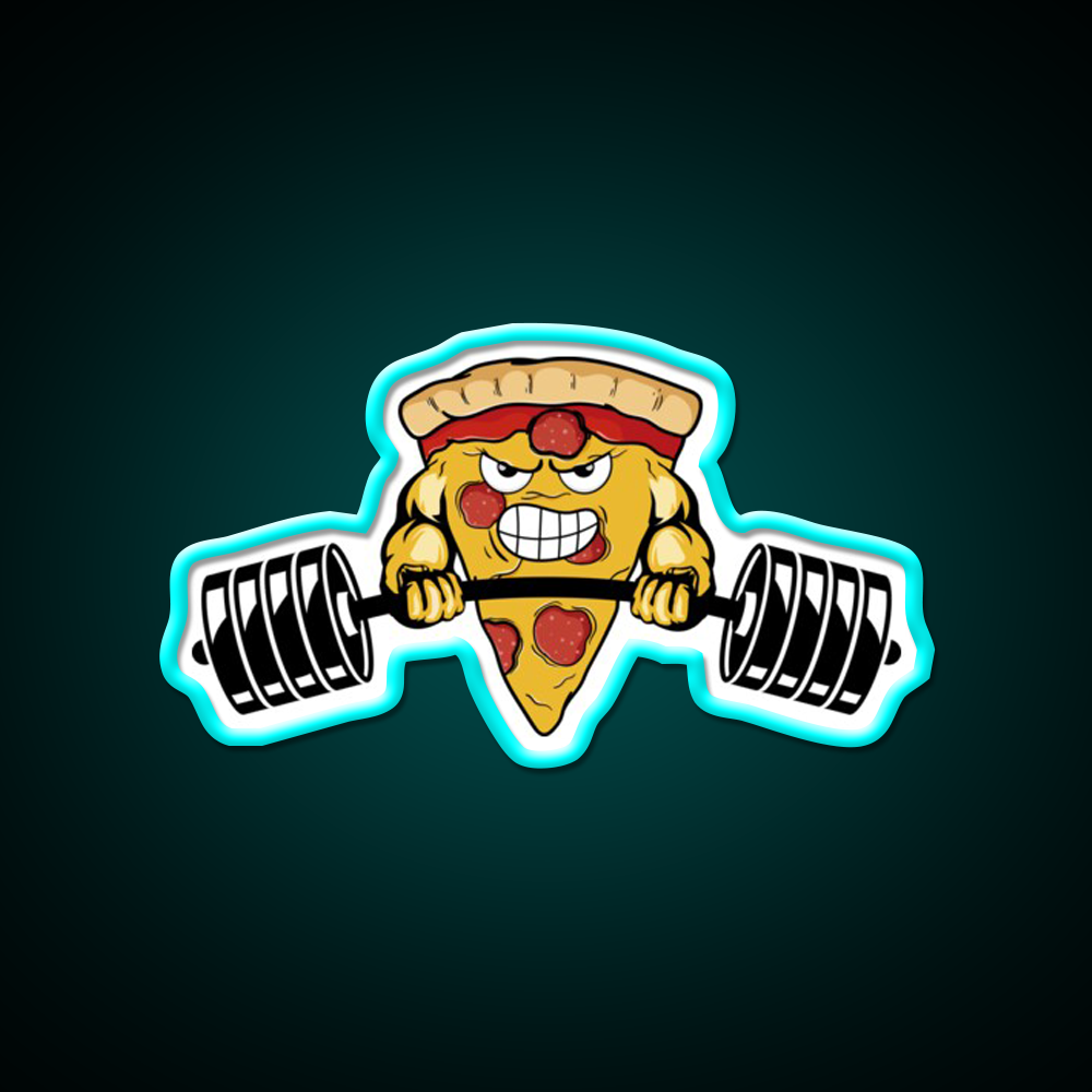 Muscle Pizza Powerlifting Crossfit Fitness Gym Fitness Led Neon Sign Rgb Color - Size and dimension reference