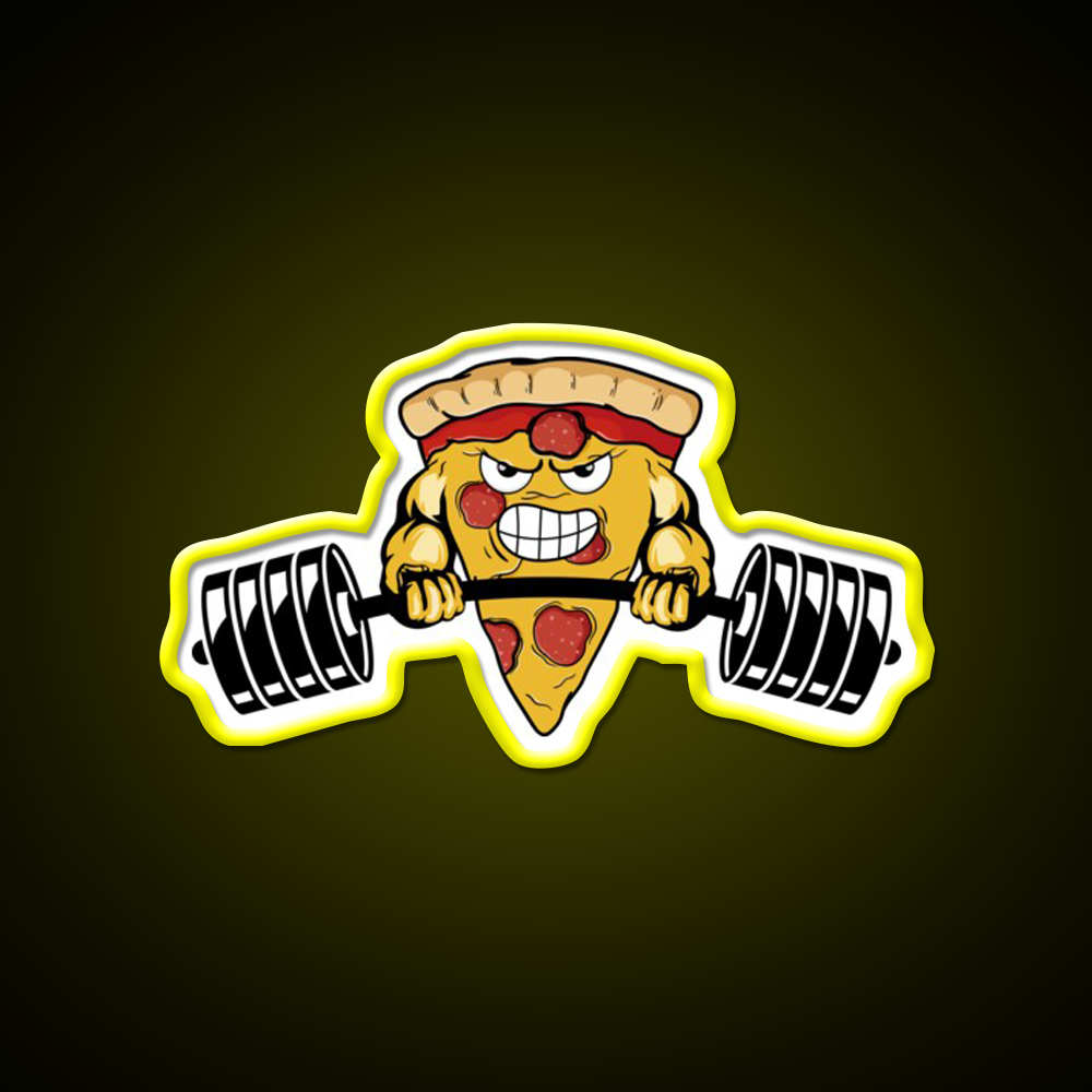 Muscle Pizza Powerlifting Crossfit Fitness Gym Fitness Led Neon Sign Rgb Color - LED neon sign view 7