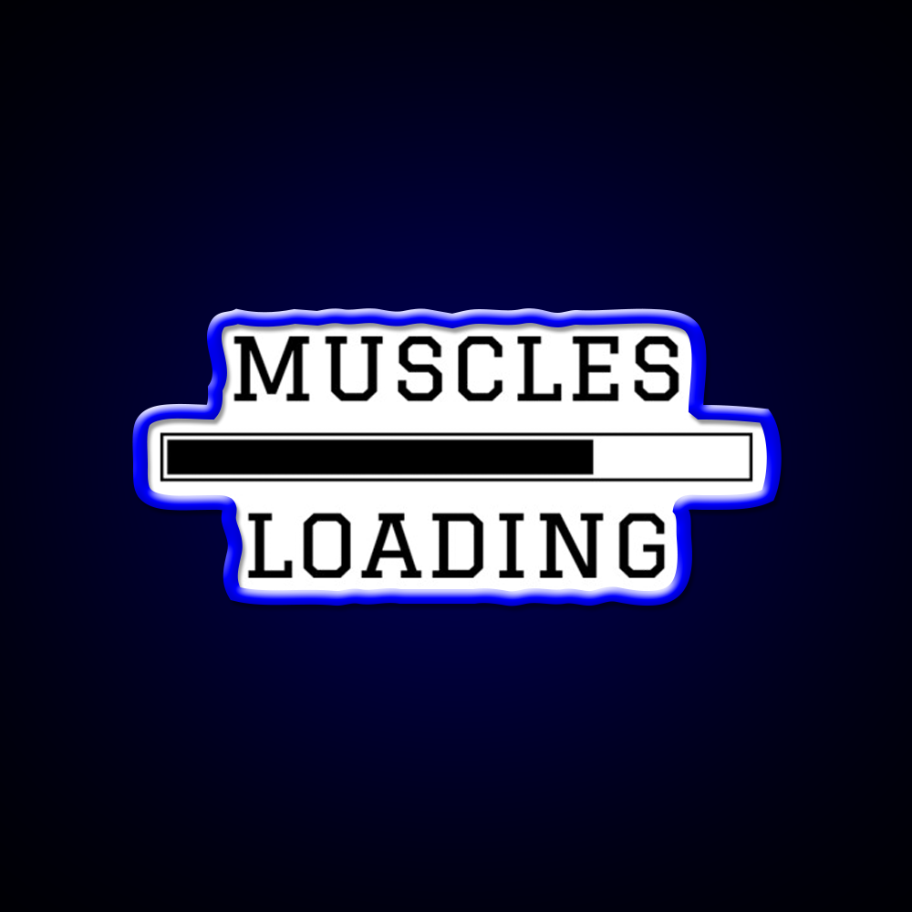 Muscles Loading Gym Fitness Led Neon Sign Rgb Color
