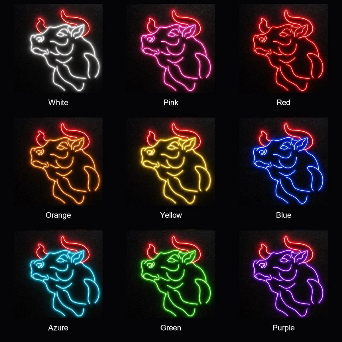 Muscular Bull Bust LED Neon Sign - Shineneon