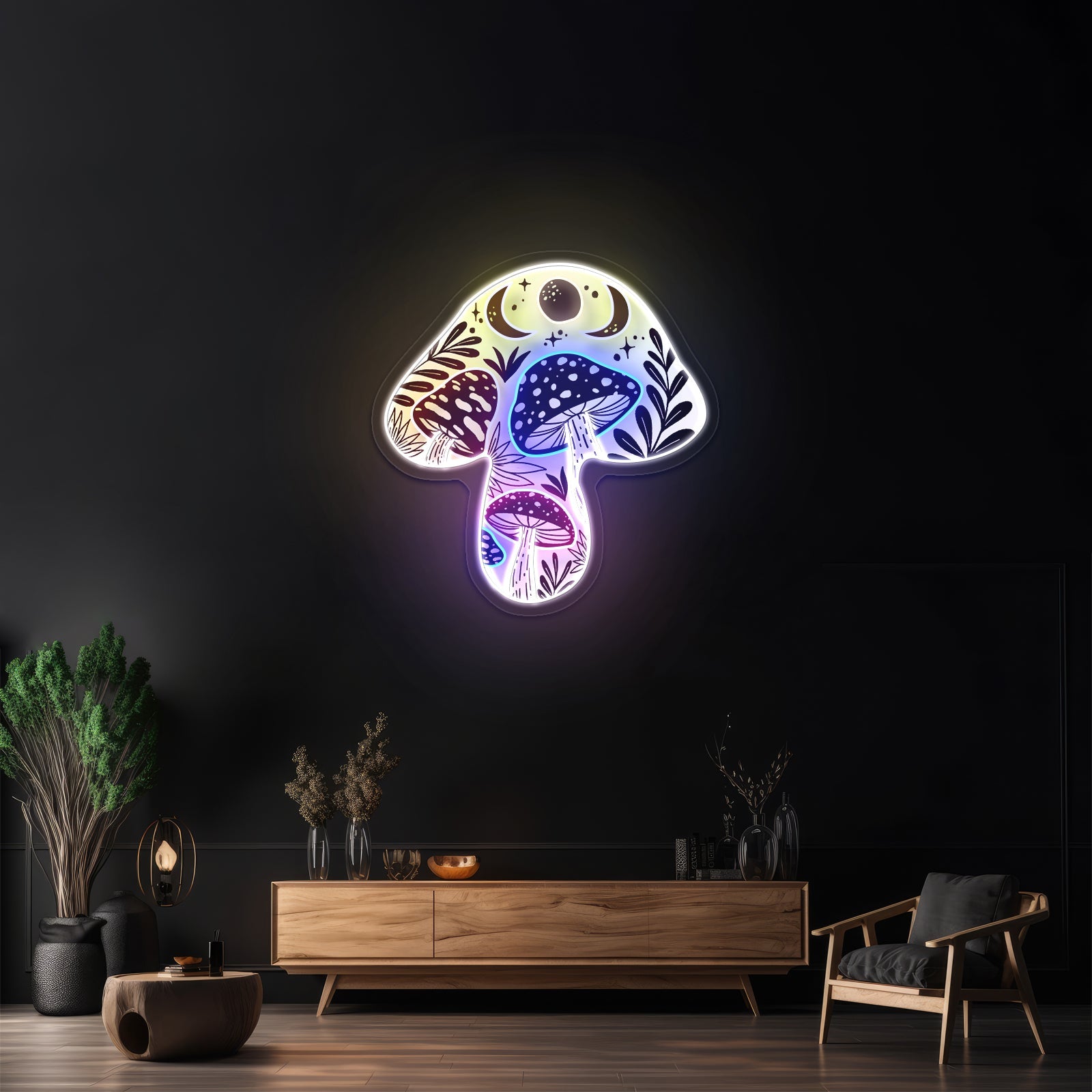 Mushroom Abstract Artwork Aesthetic Neon Signs - Shineneon