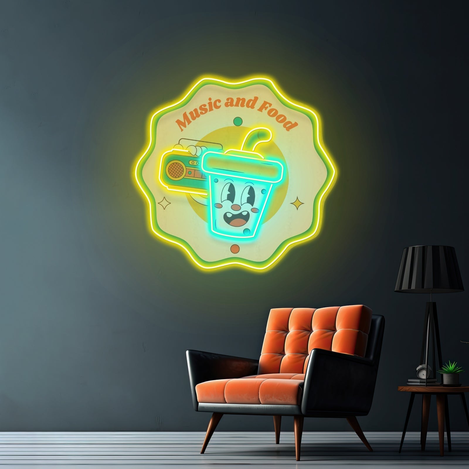 Music Food Custom Led Signs Artwork For Sale - Shineneon
