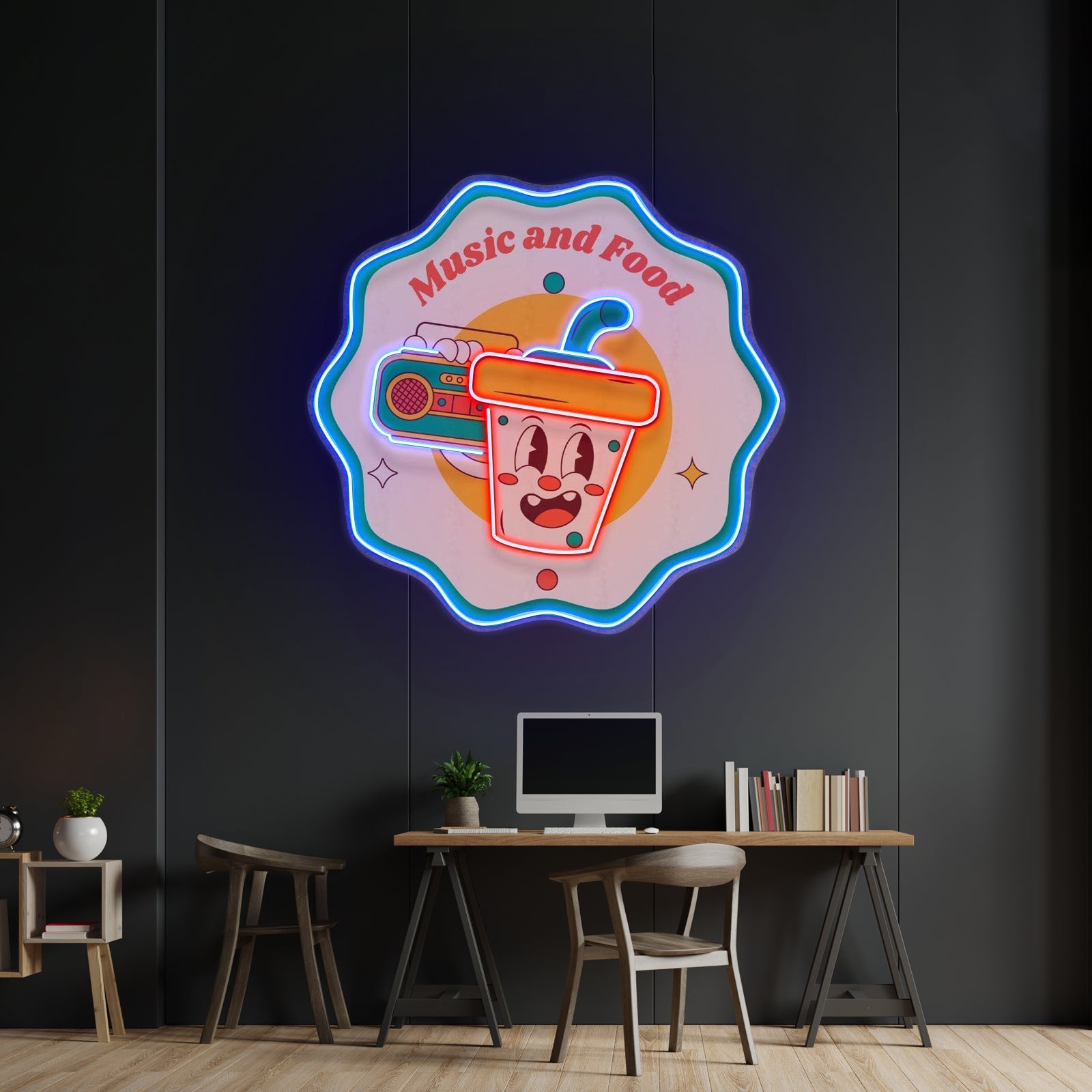 Music Food Custom Led Signs Artwork For Sale - Shineneon