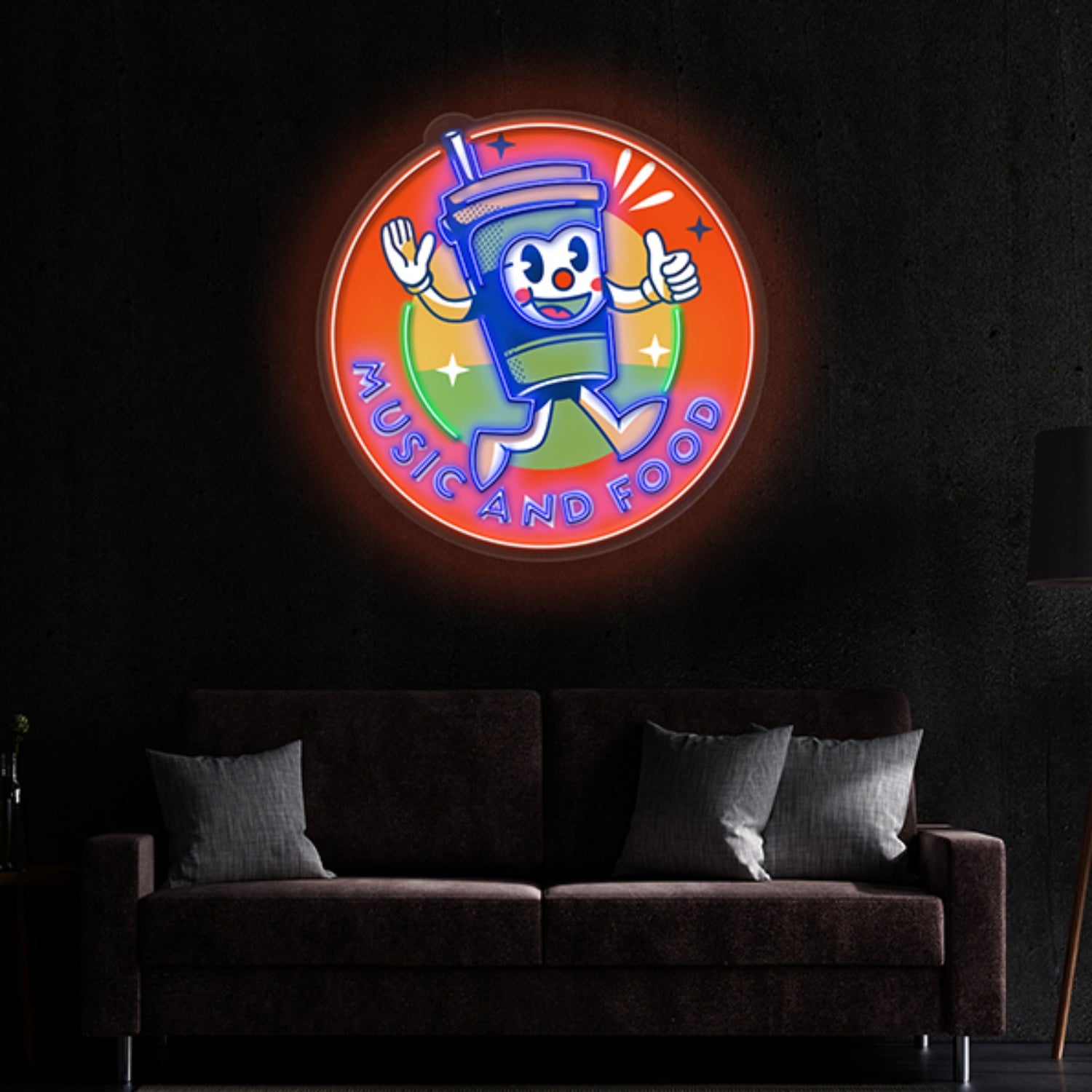 Music Food Led Neon Acrylic Artwork | Shineneon