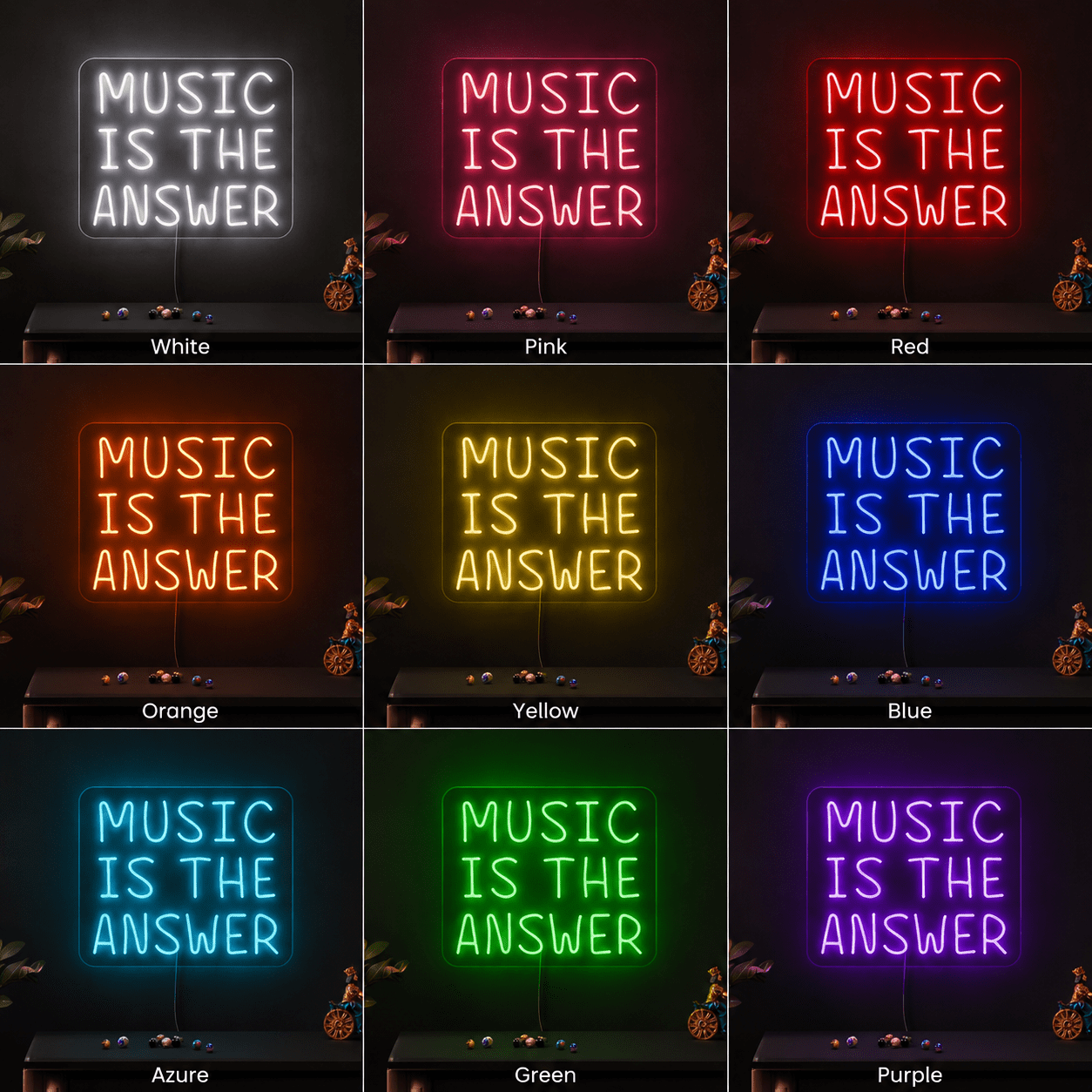 Music Is The Answer LED Neon Sign - Shineneon